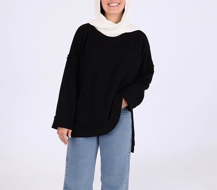 The Reversed Sweatshirt in Black