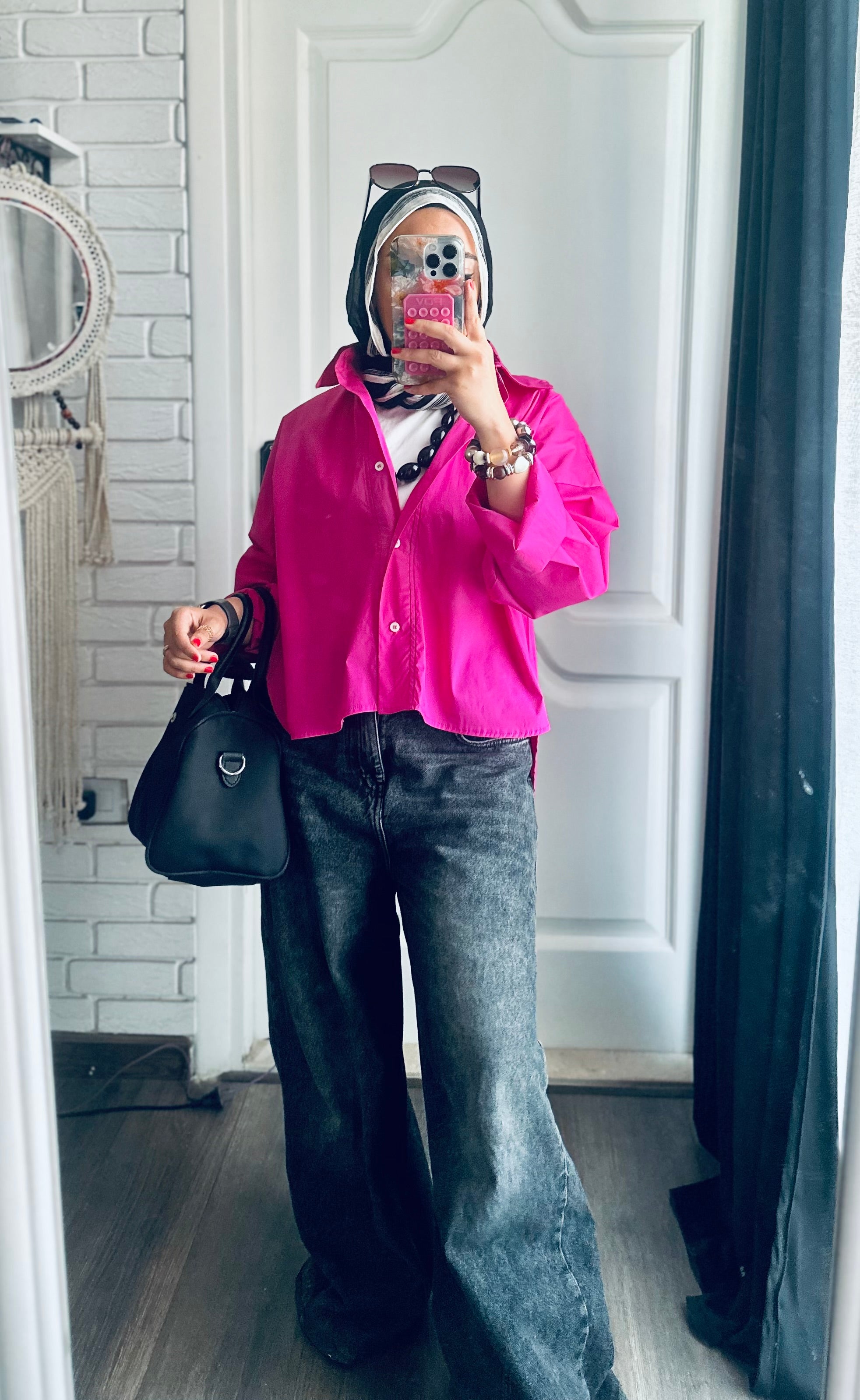 The Mini Shirt In Hot Pink