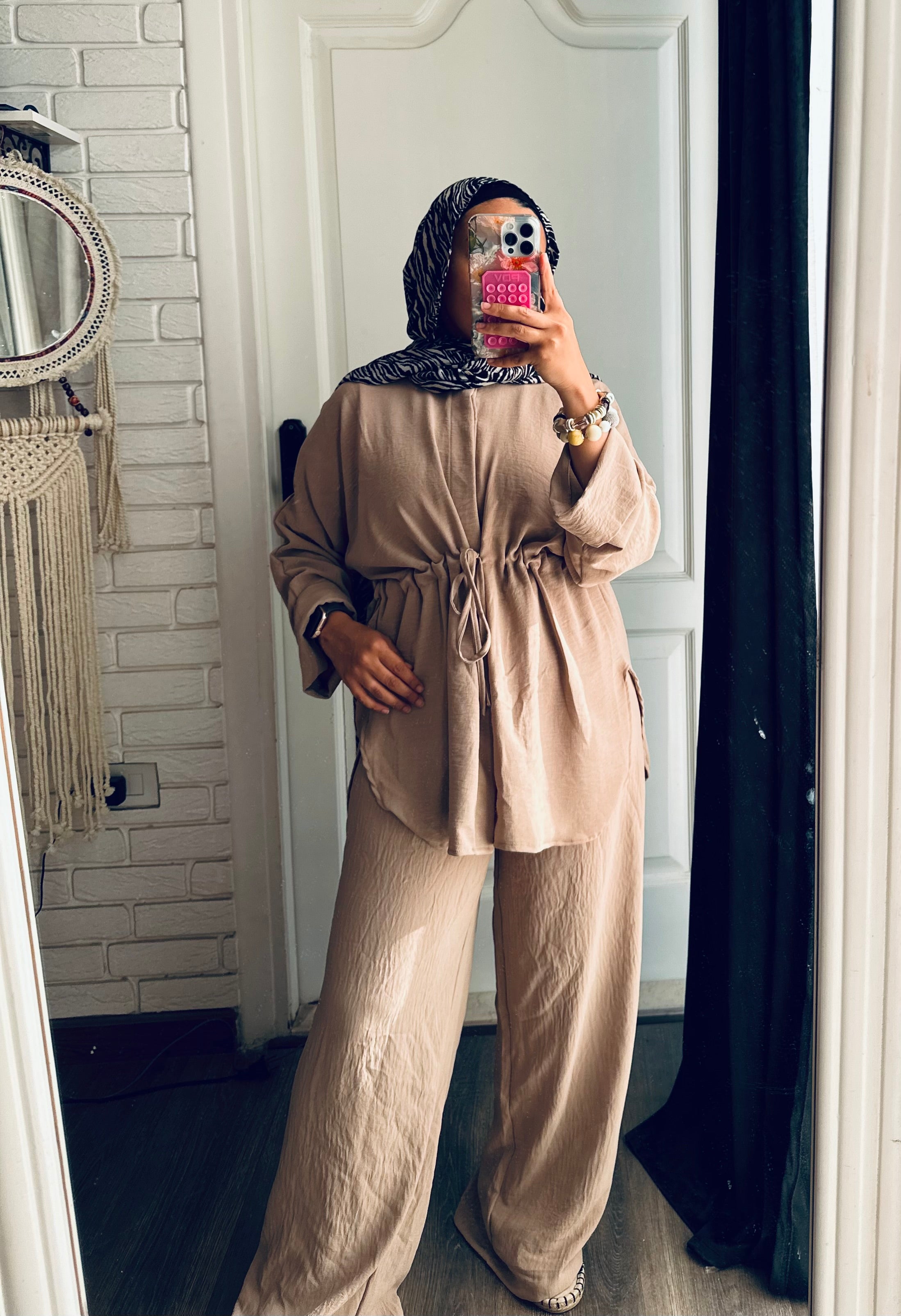 Belted Set in Beige
