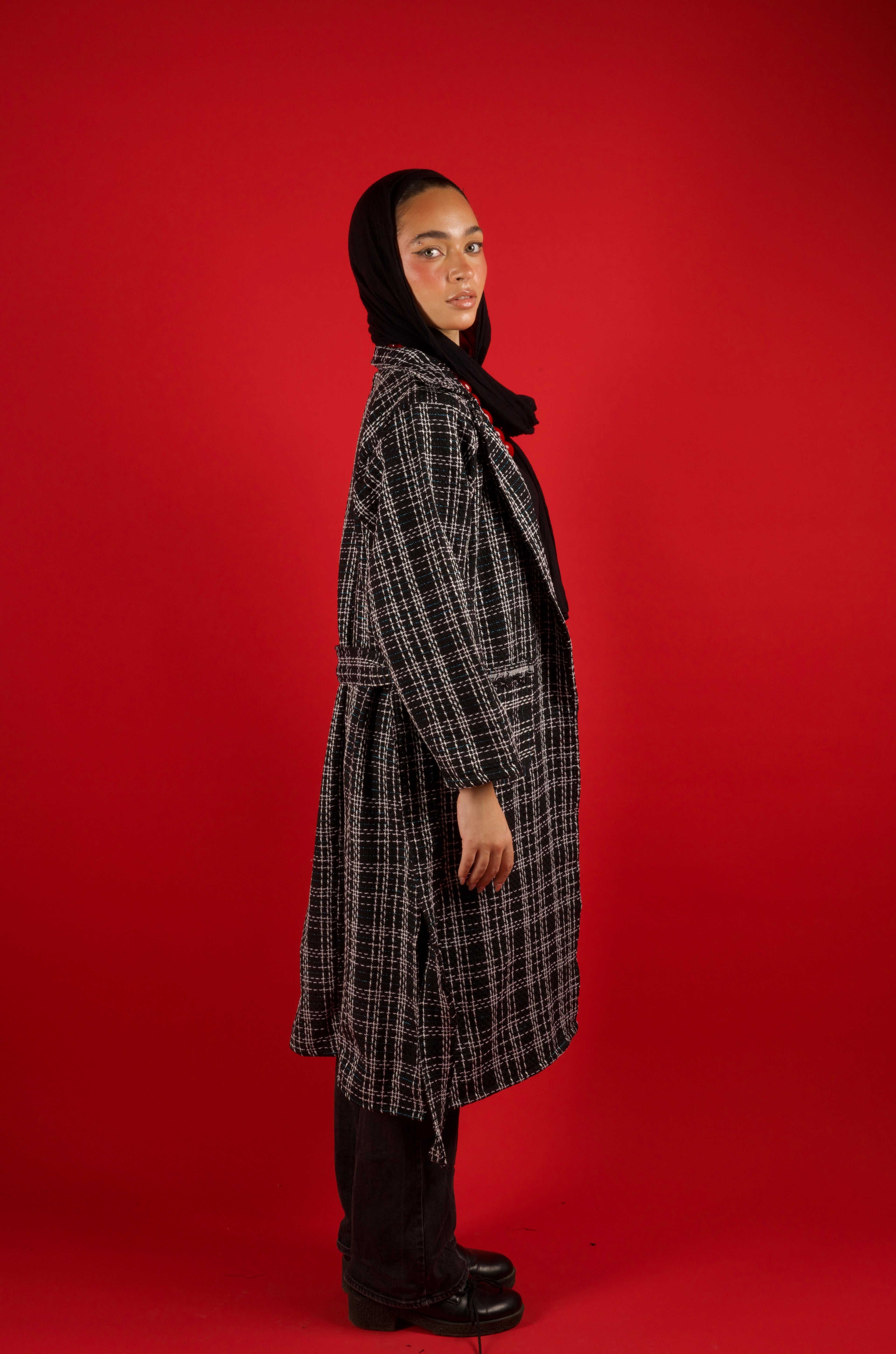 Squared Coat in Black