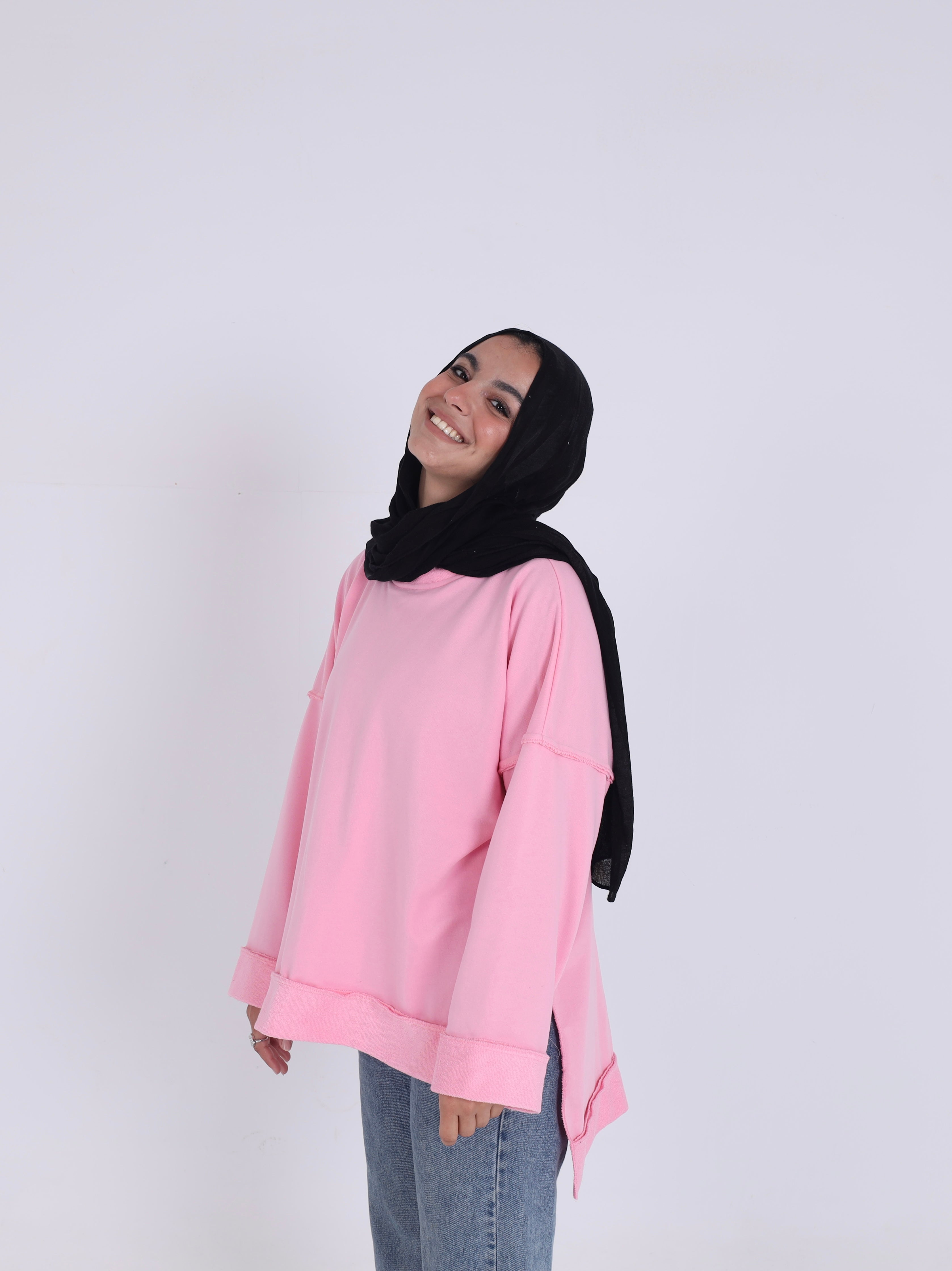 The Reversed Sweatshirt in Pink