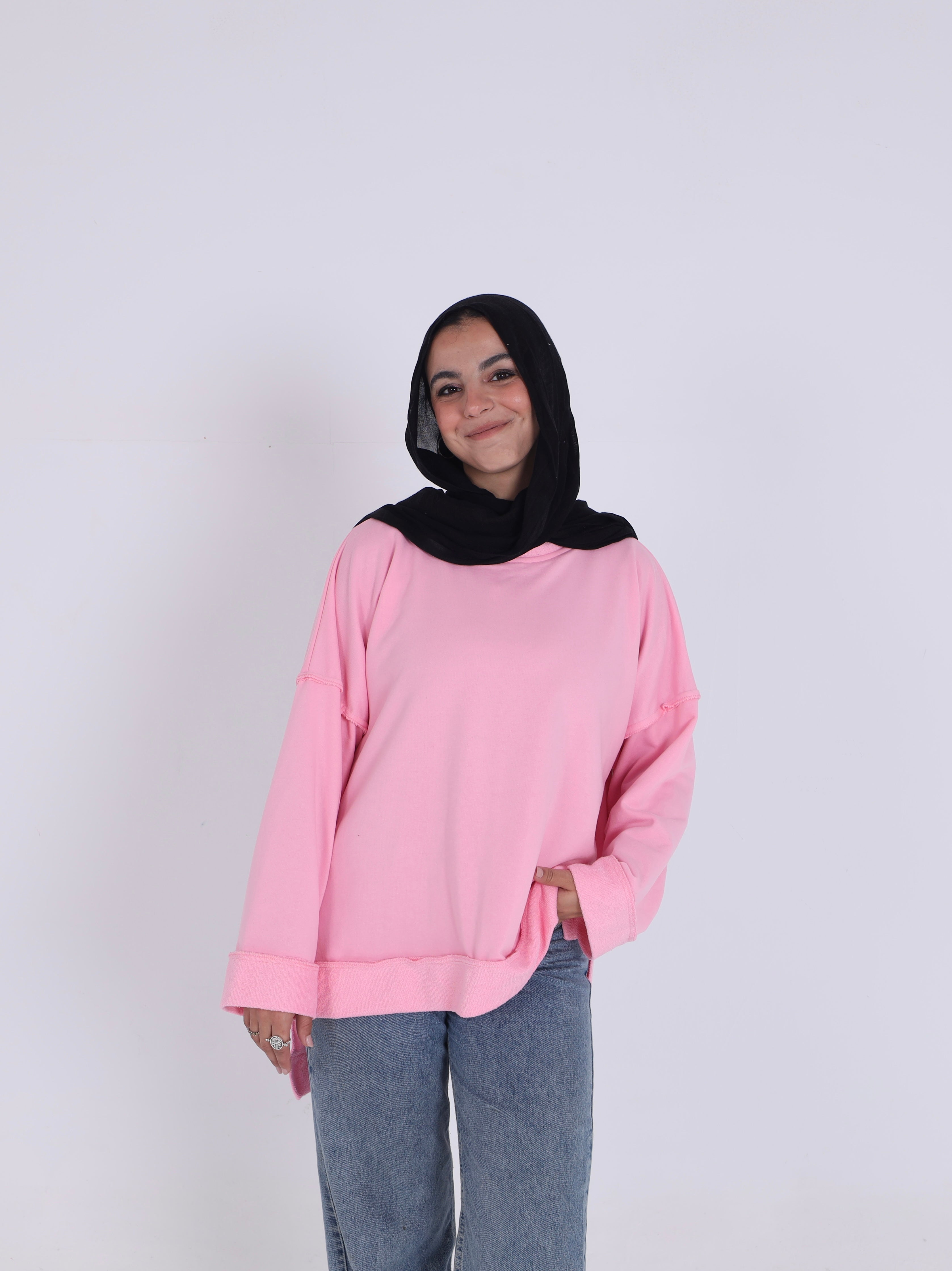 The Reversed Sweatshirt in Pink