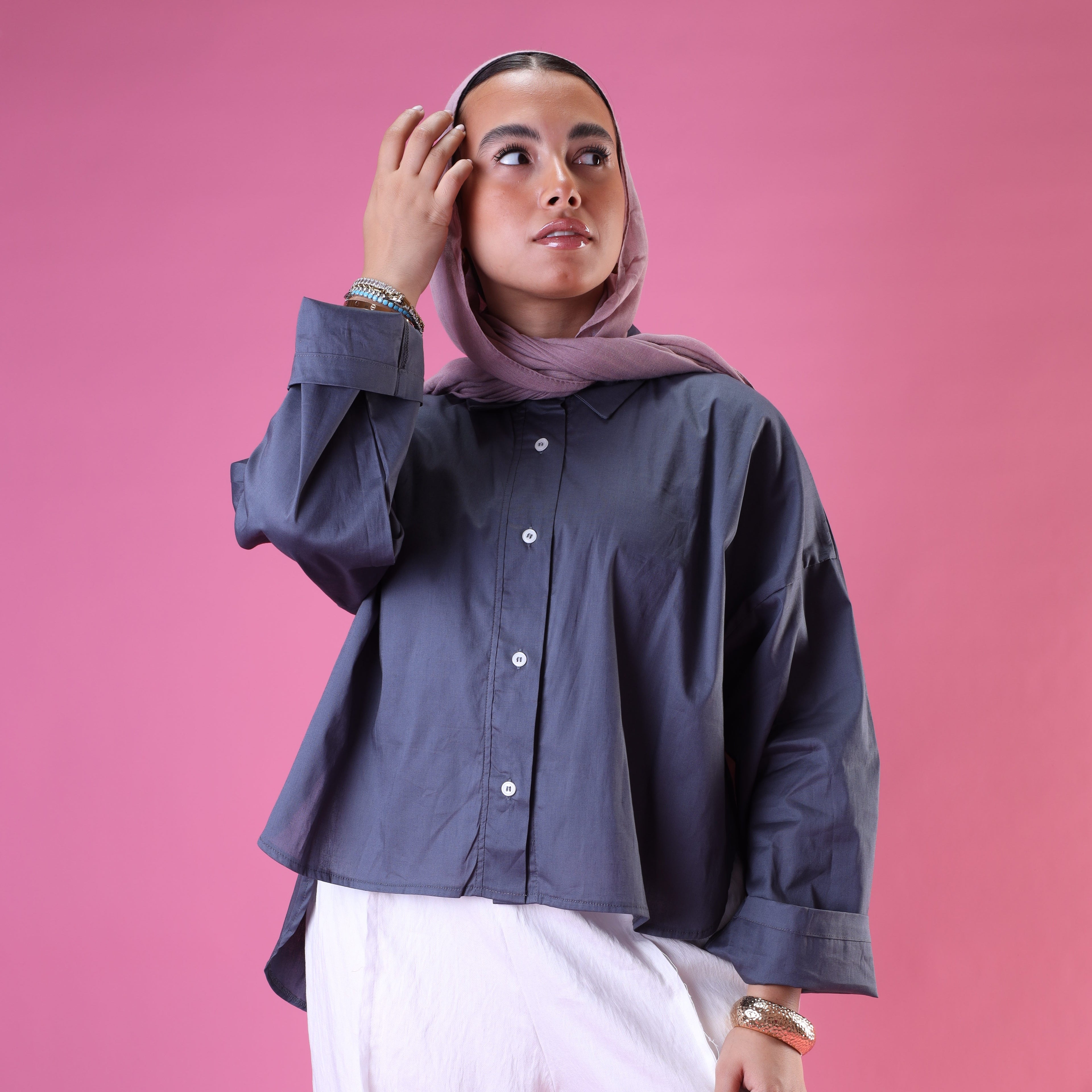 The Mini Shirt In Gray