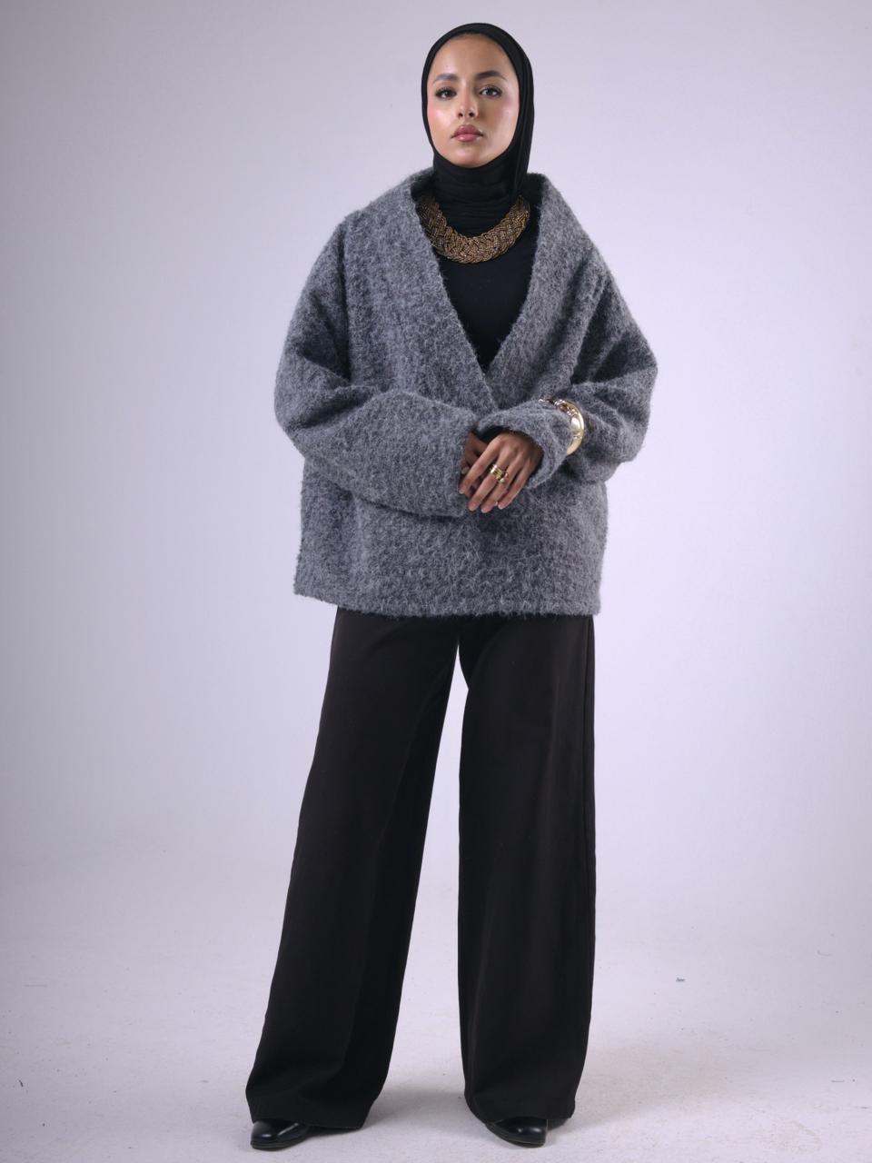 Layali Mohair Pullover in Grey