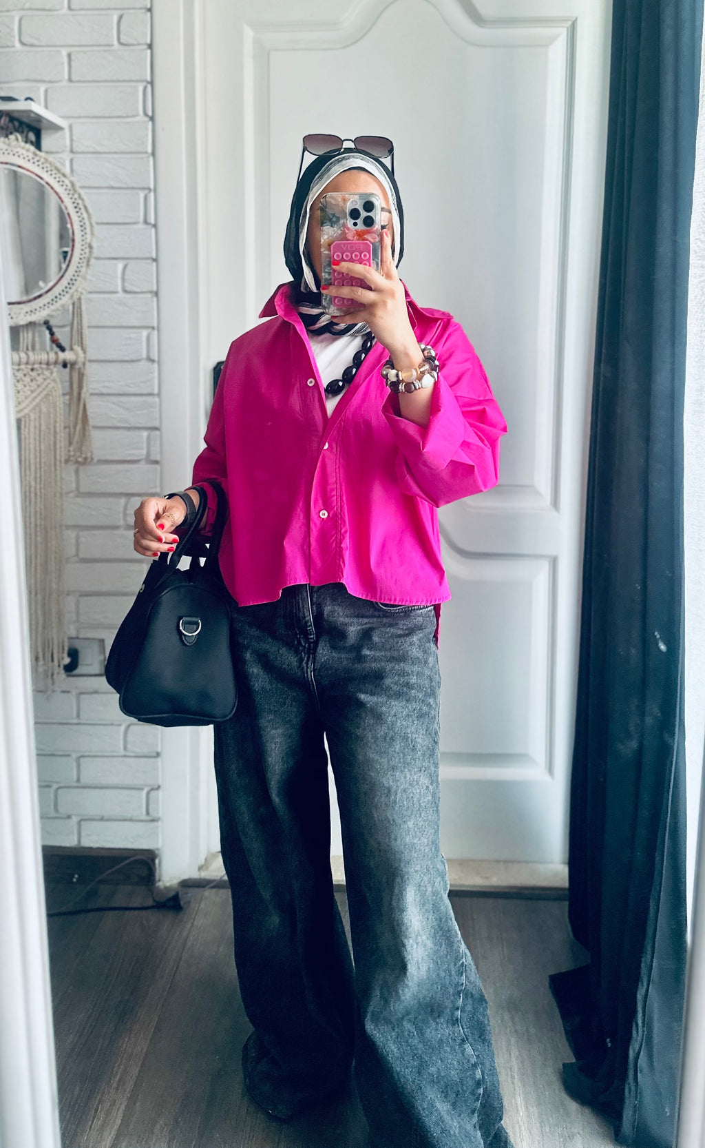The Mini Shirt In Hot Pink