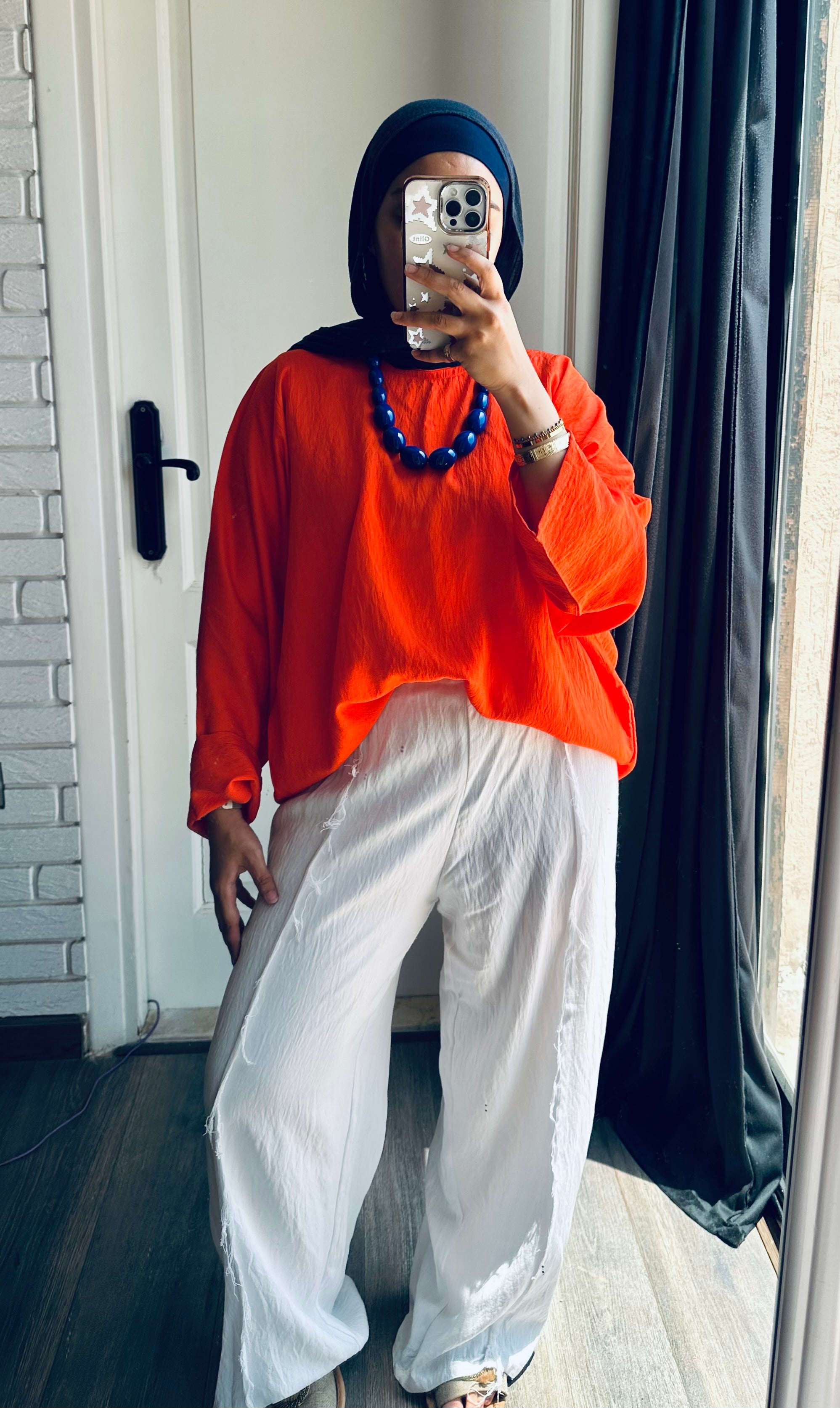 Fleuri Cropped Top in Orange