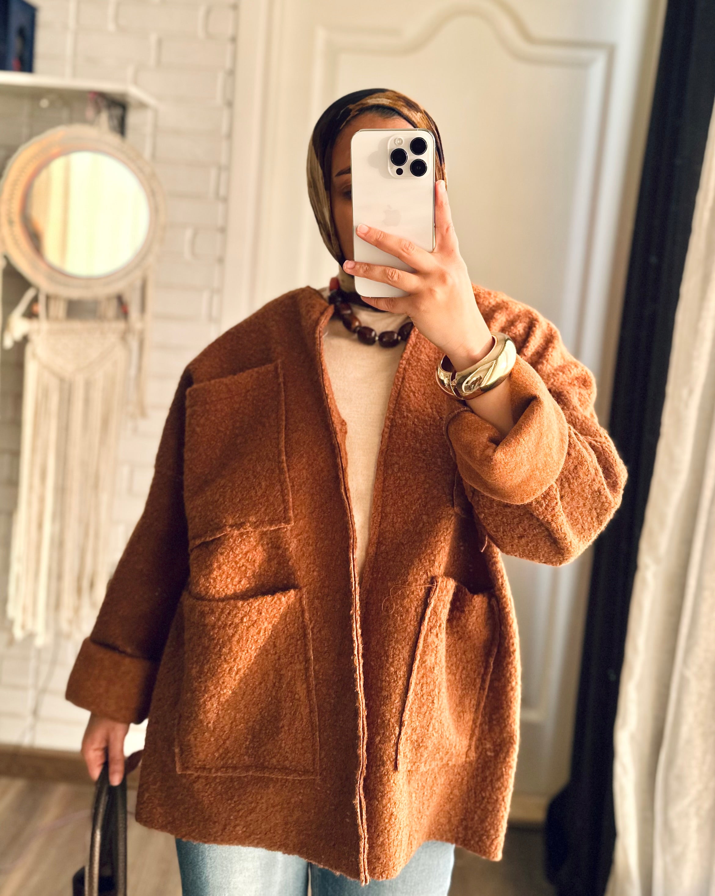 Teddy Jacket in Brownie