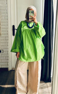 Kashkasha Blouse in Lime Green