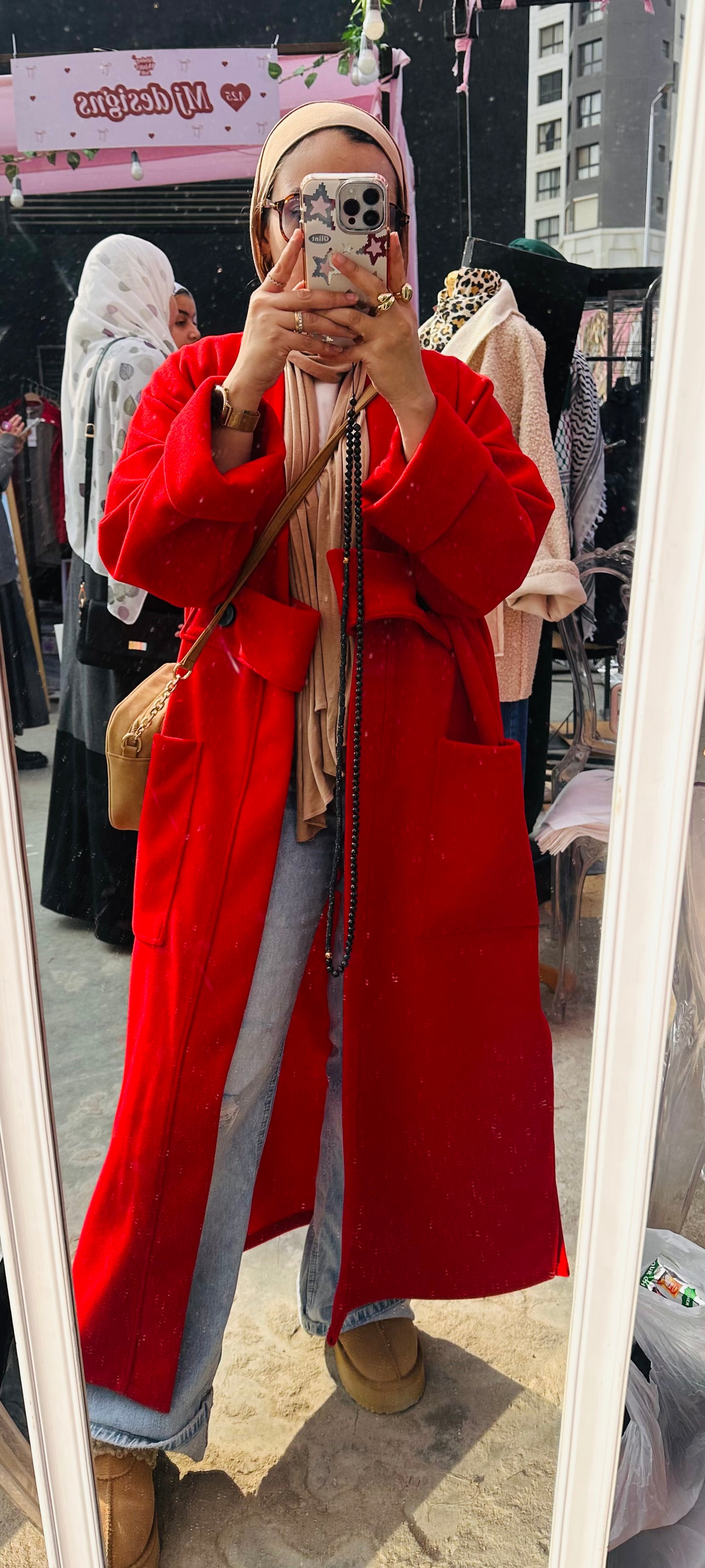 Woolen Coat in Red