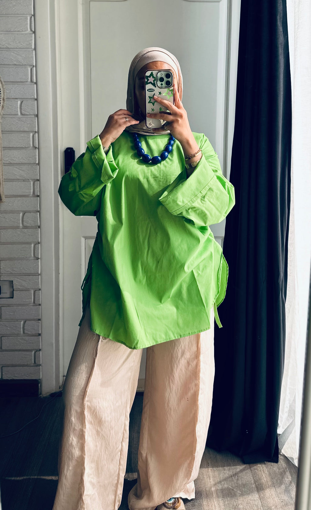 Kashkasha Blouse in Lime Green