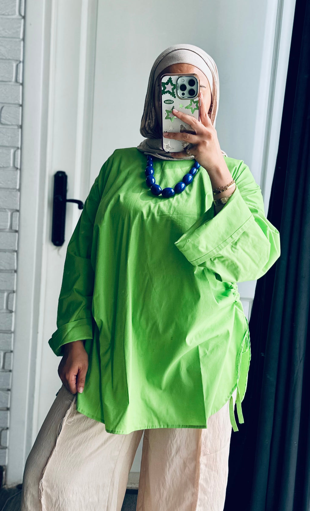 Kashkasha Blouse in Lime Green