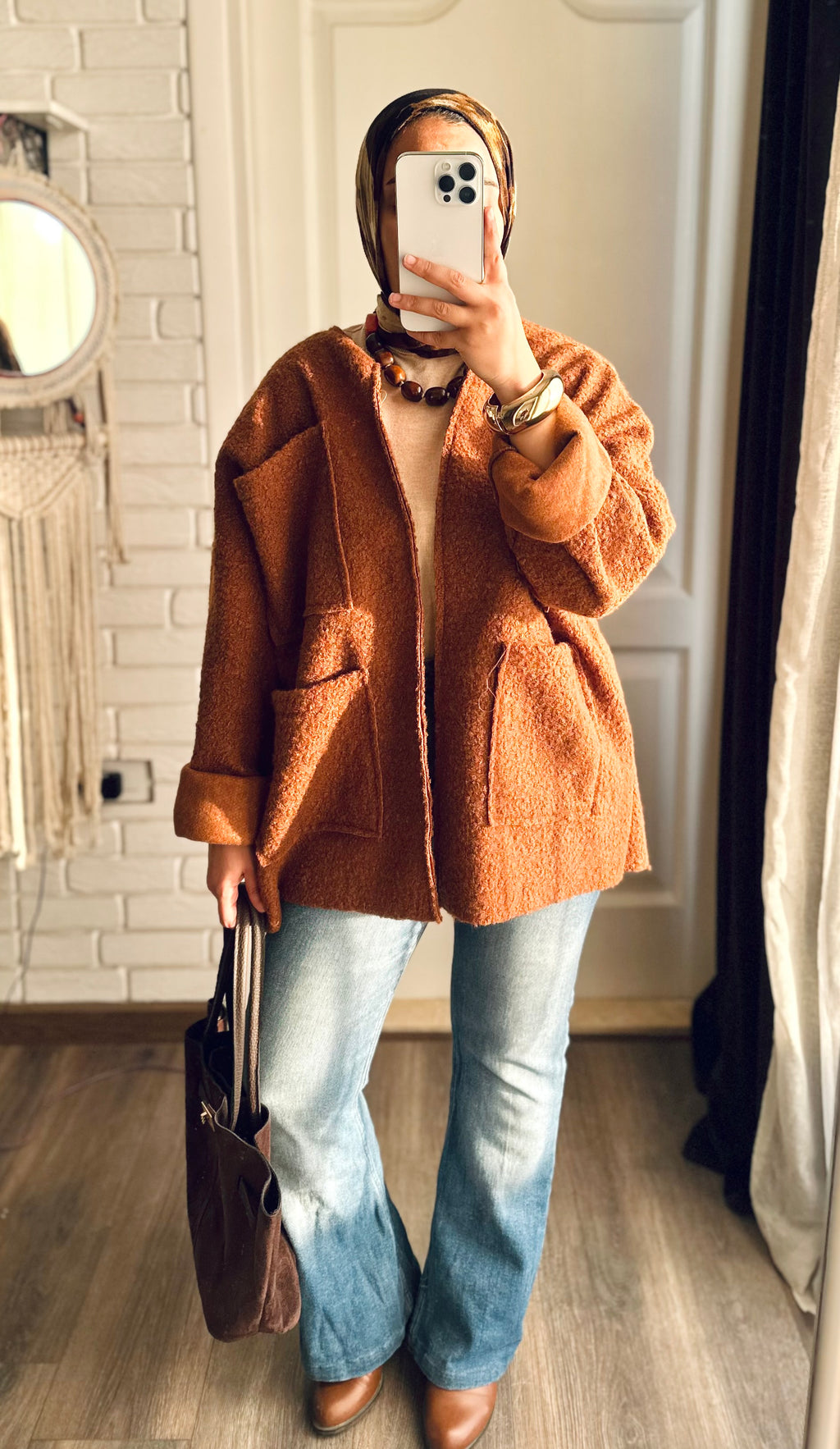 Teddy Jacket in Brownie