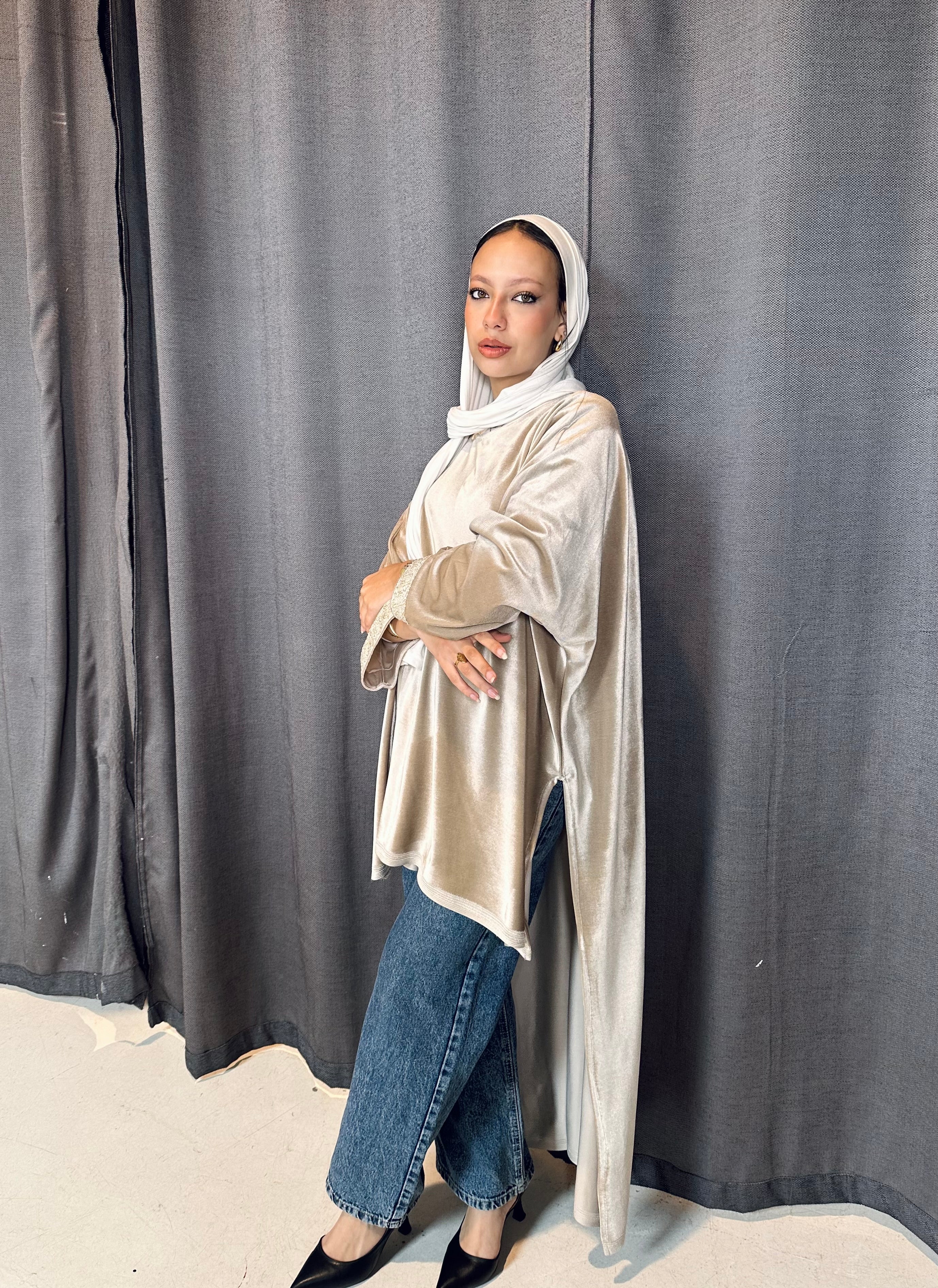Velvet Arabic High-Low Tunic