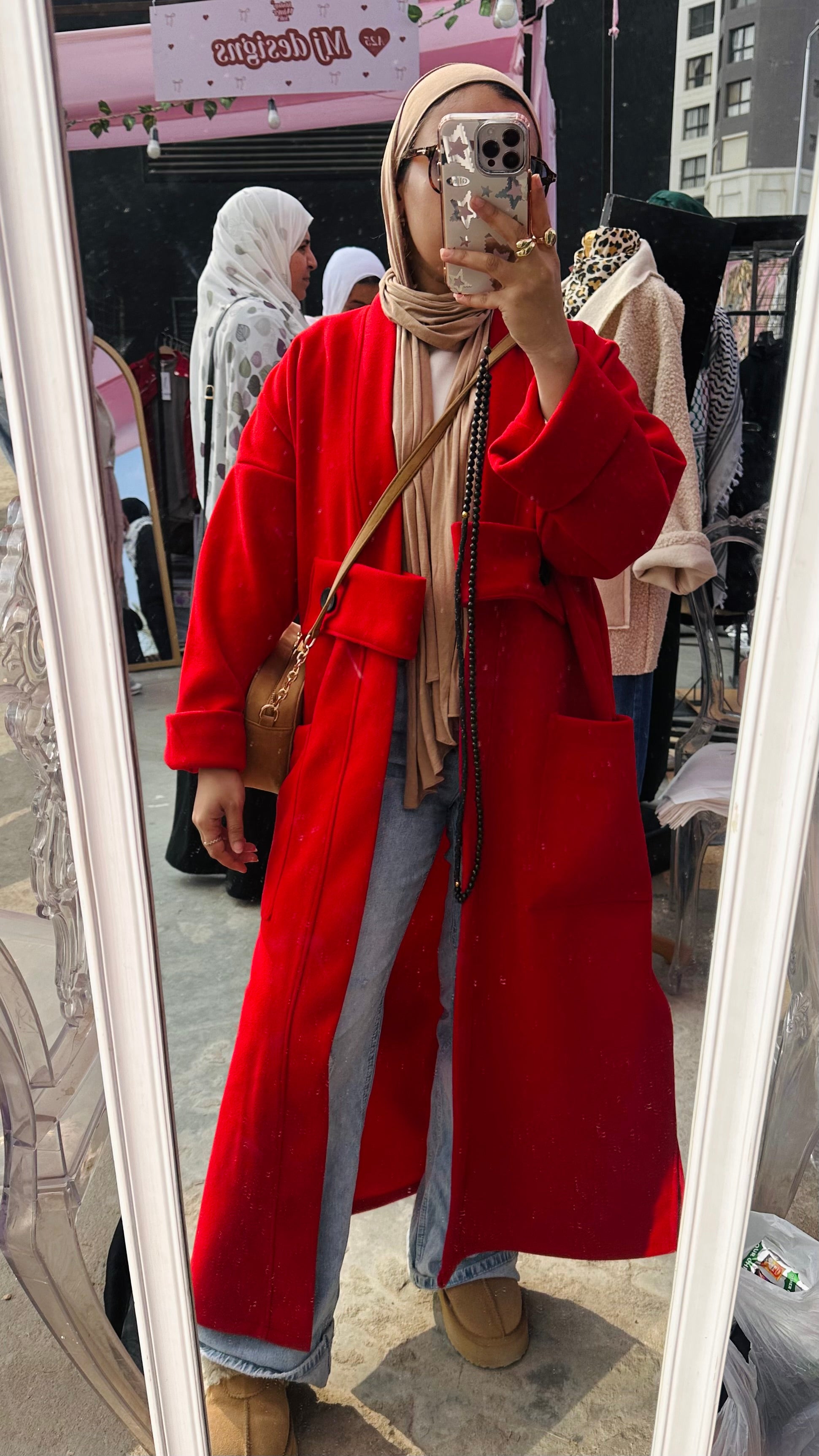 Woolen Coat in Red