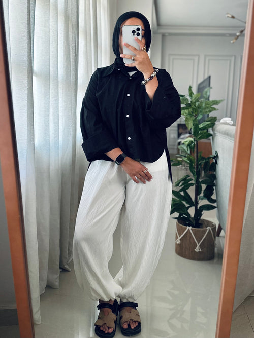 Balloon Pants in White