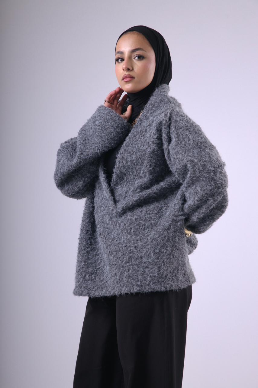 Layali Mohair Pullover in Grey