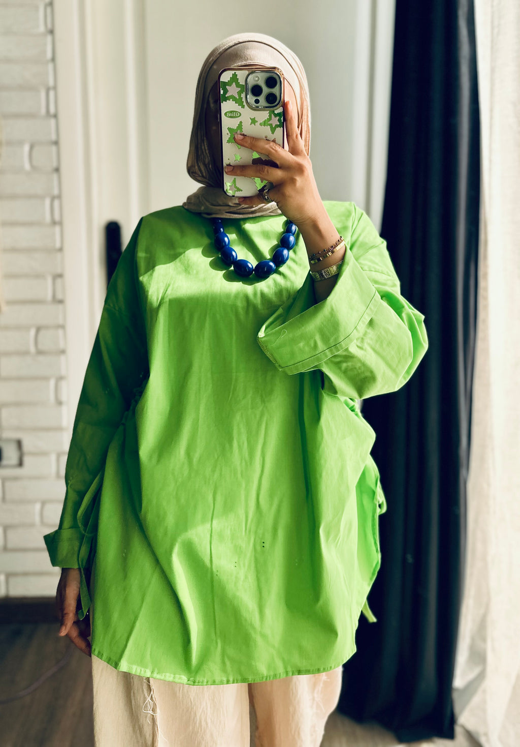 Kashkasha Blouse in Lime Green