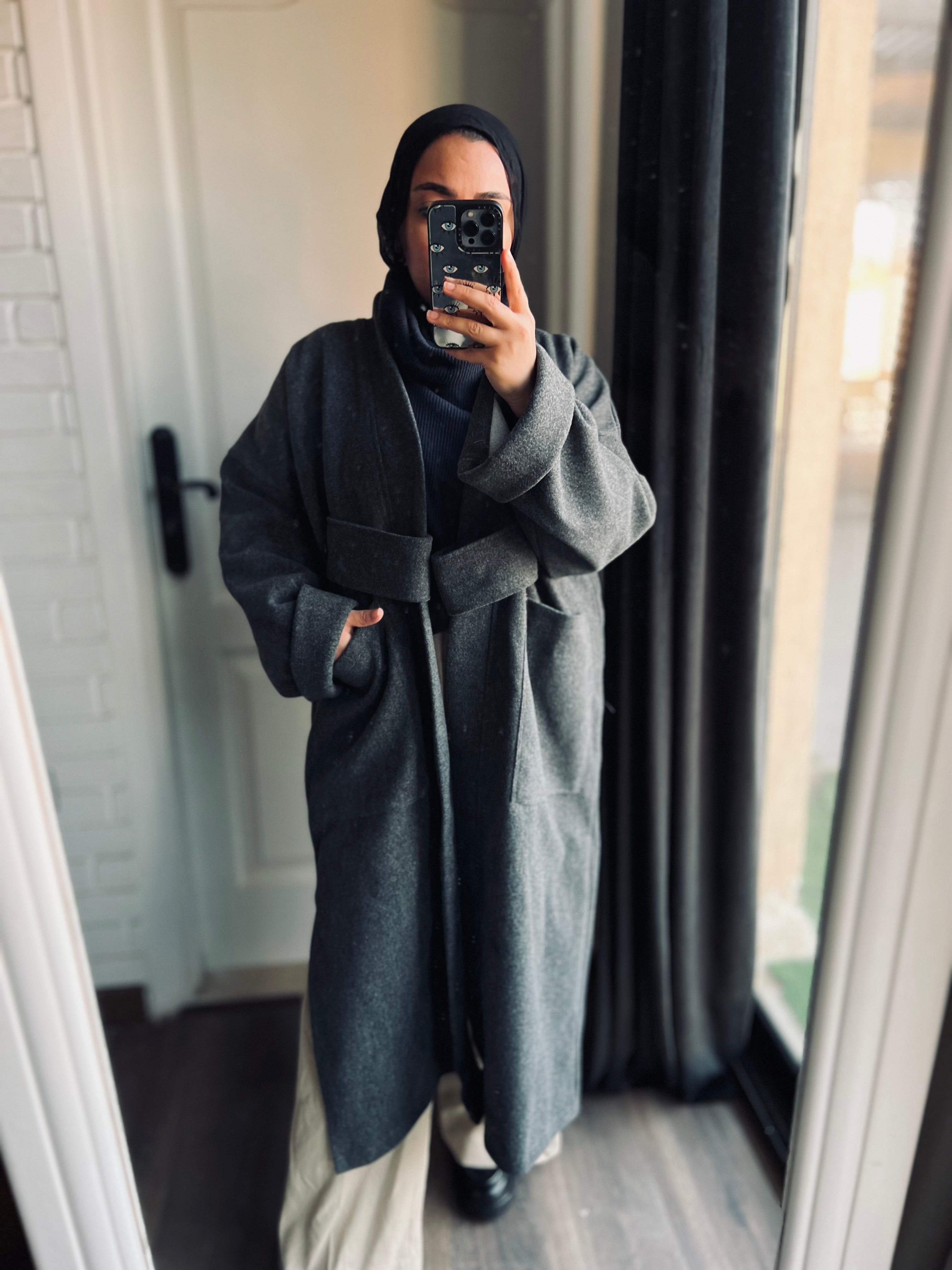 Woolen Coat in Gray