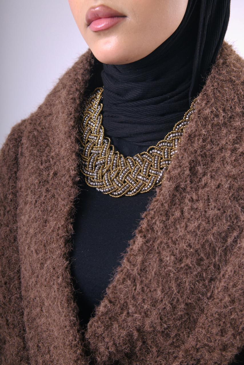Layali Mohair Pullover in Brown