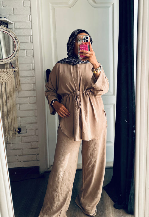 Belted Set in Beige