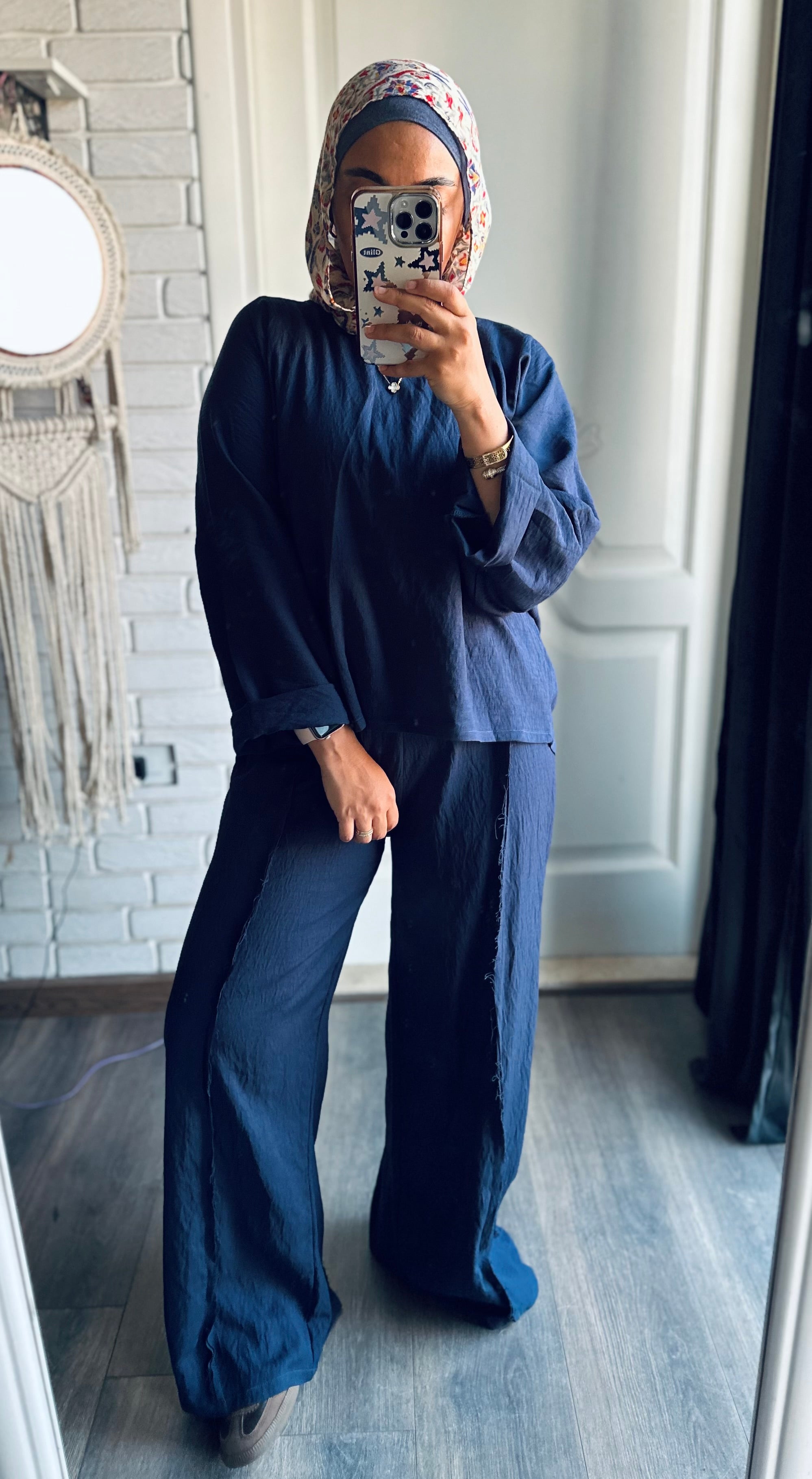 The Boho Pants In Navy Blue
