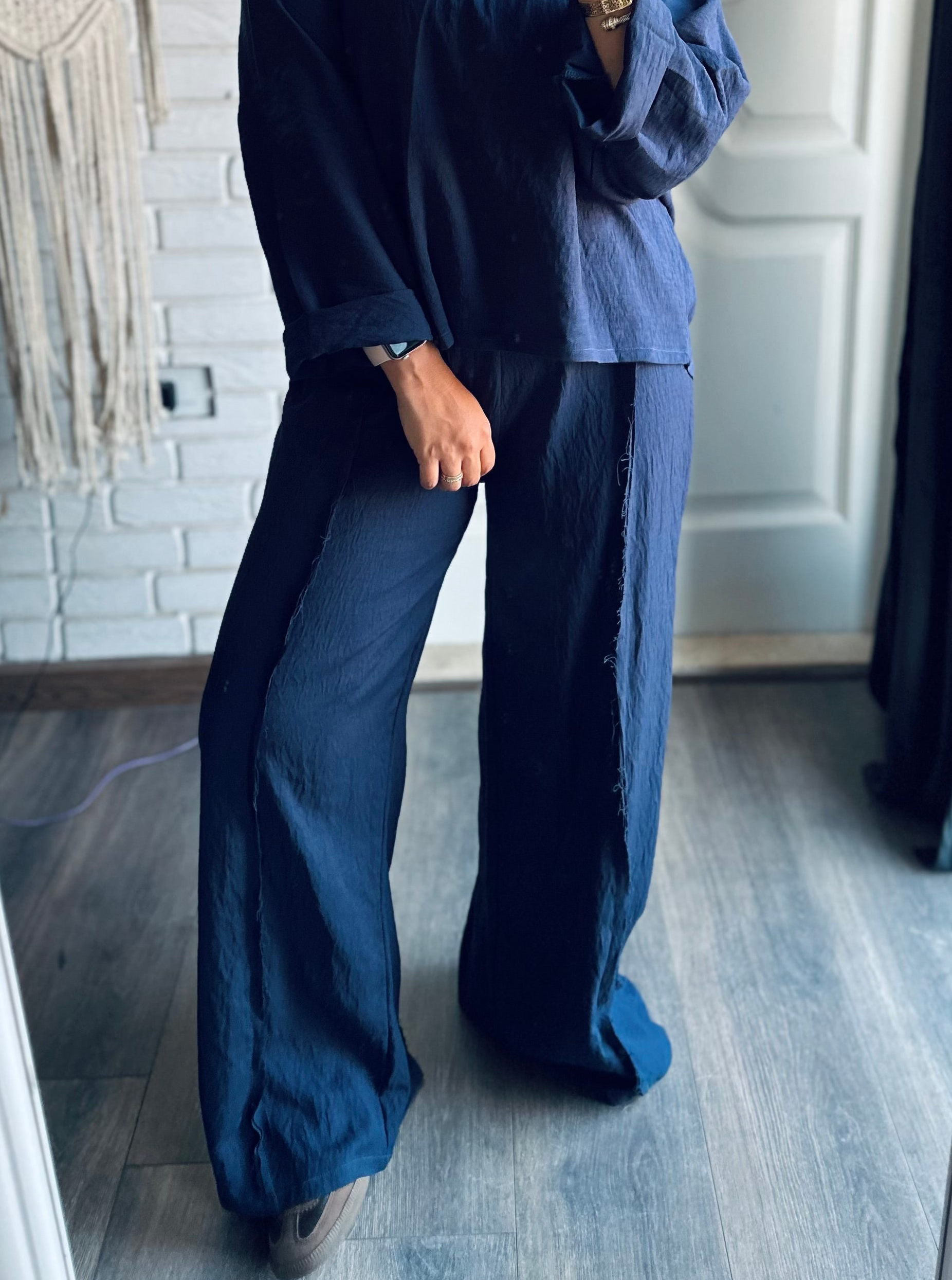 The Boho Pants In Navy Blue