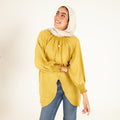 Raglan V-Blouse in Mustard