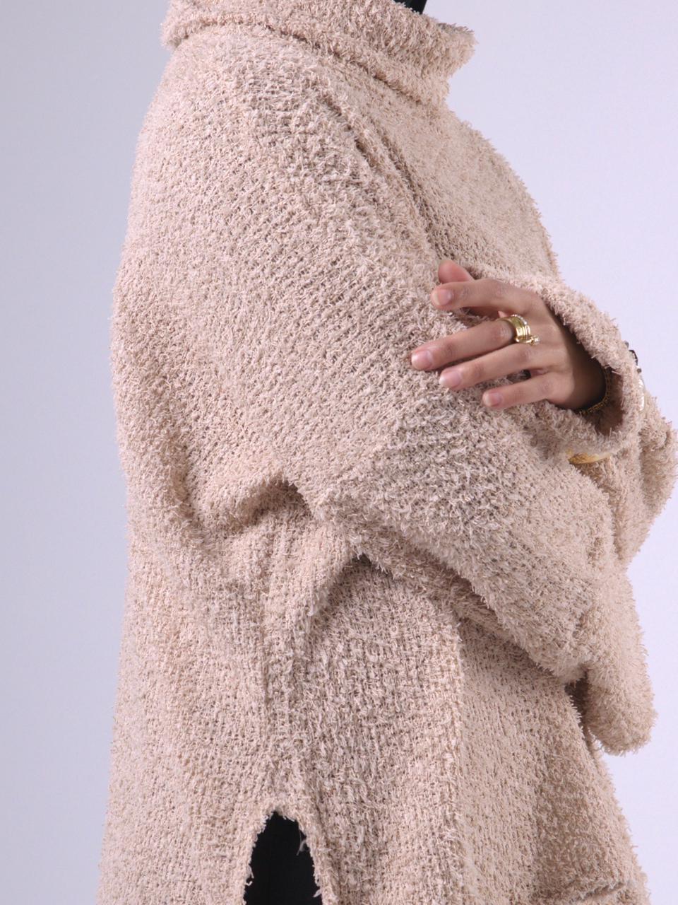 Aura Knit Pullover in Beige