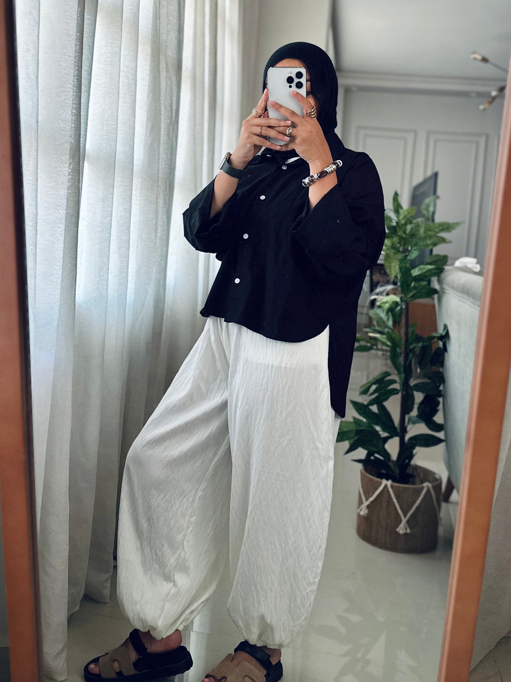 Balloon Pants in White