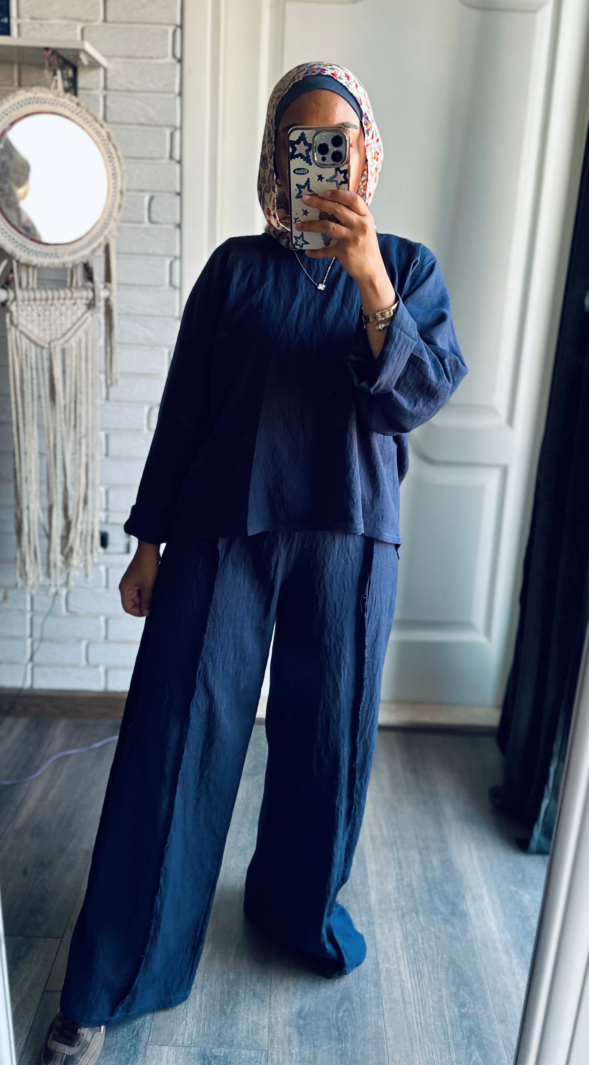 The Boho Pants In Navy Blue