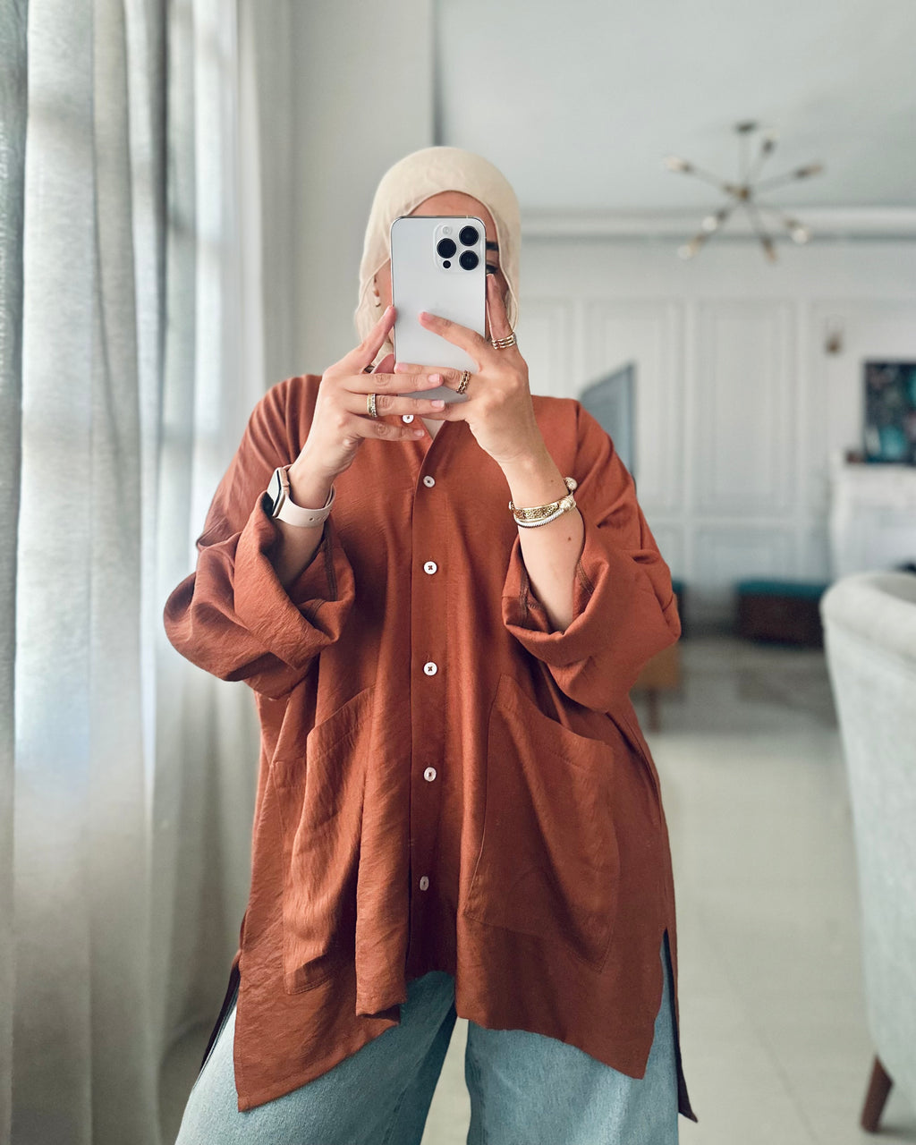 Pockets Shirt in Cinnamon