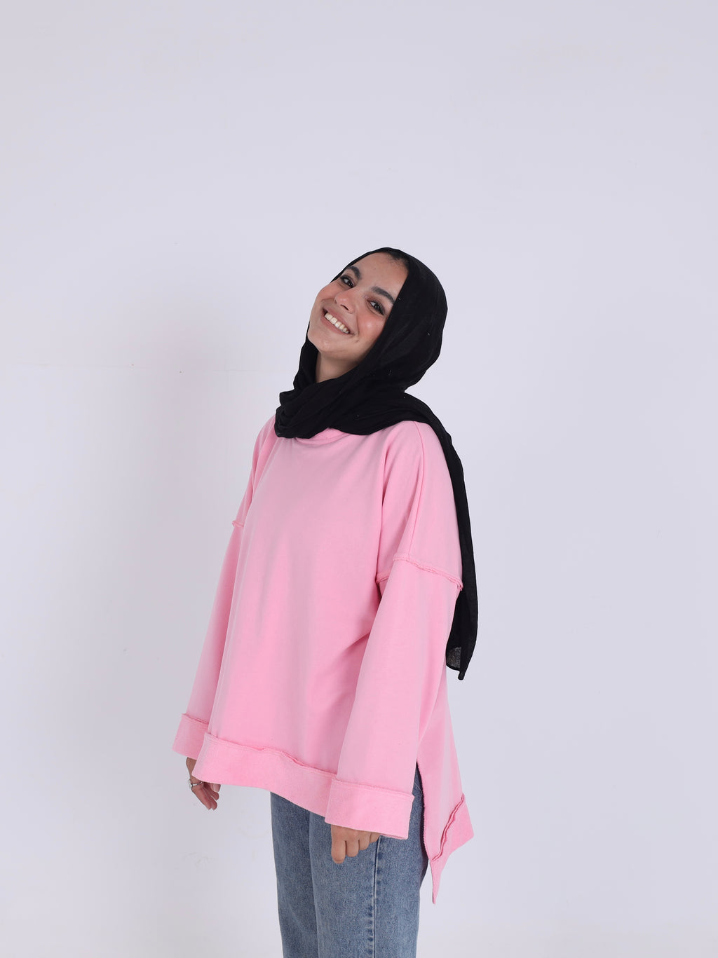 The Reversed Sweatshirt in Pink