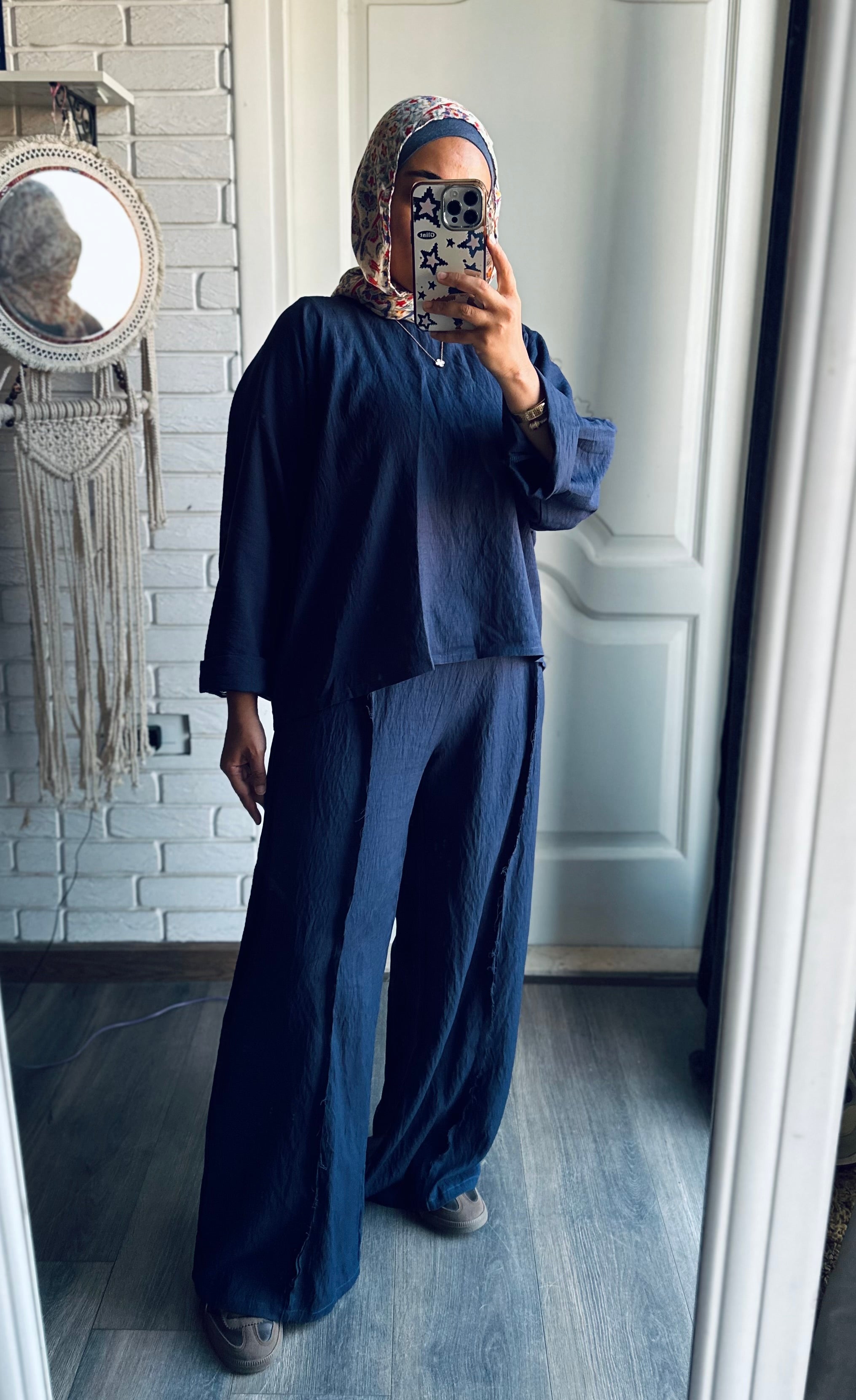 The Boho Pants In Navy Blue