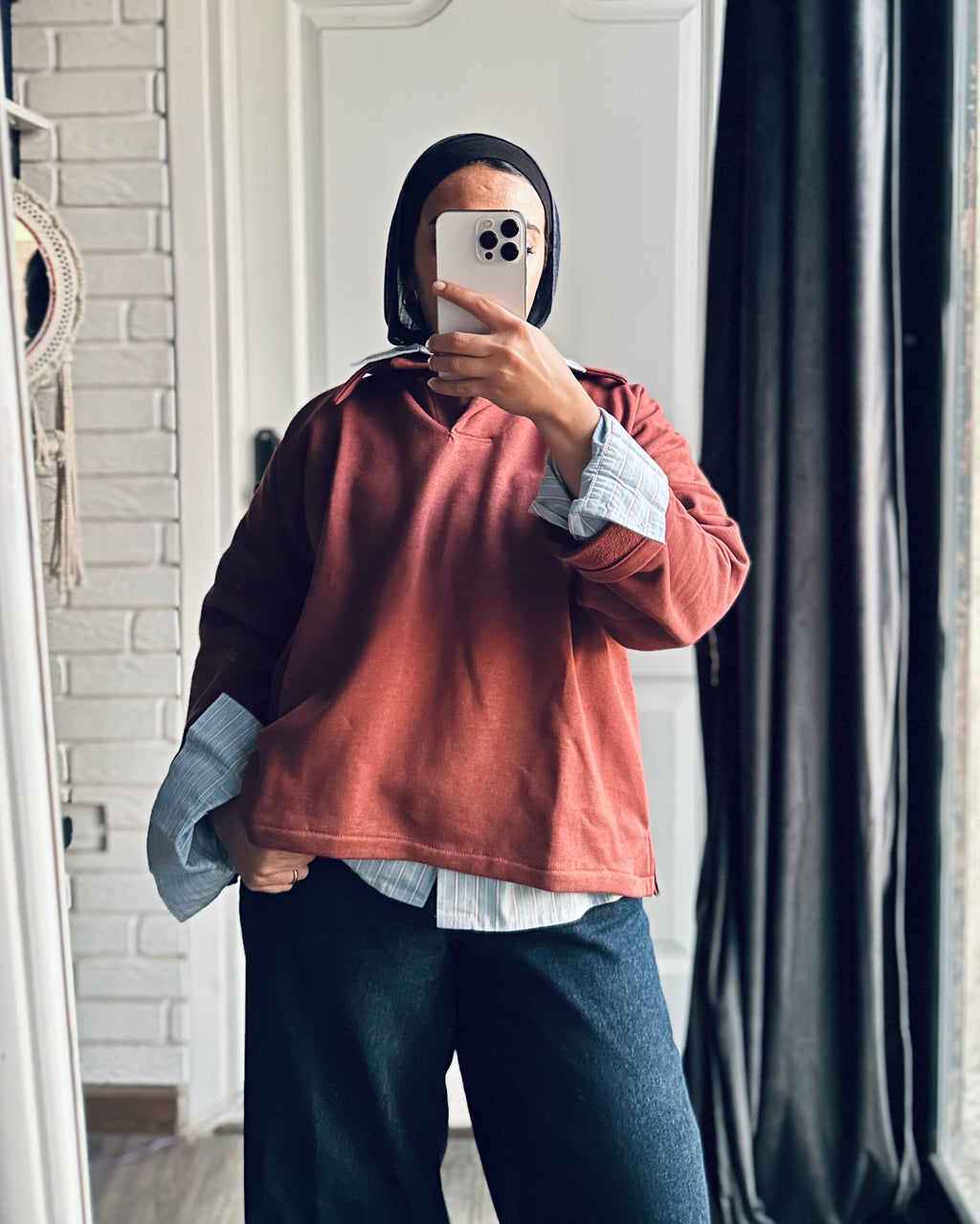 Polo Sweatshirt in Taube