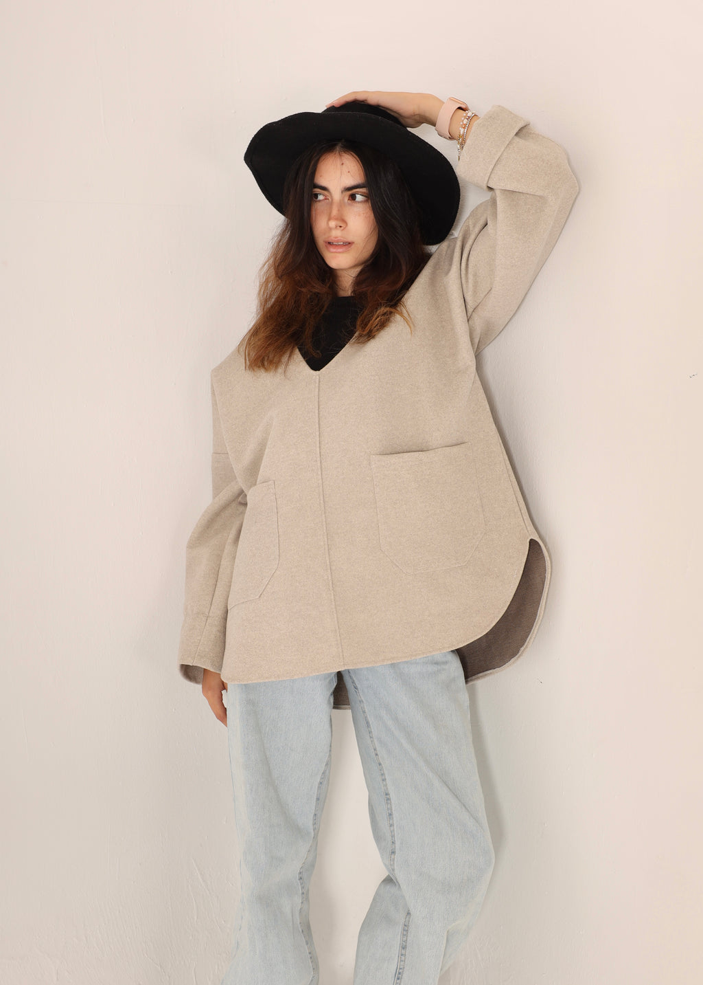 Woolen Top in Beige