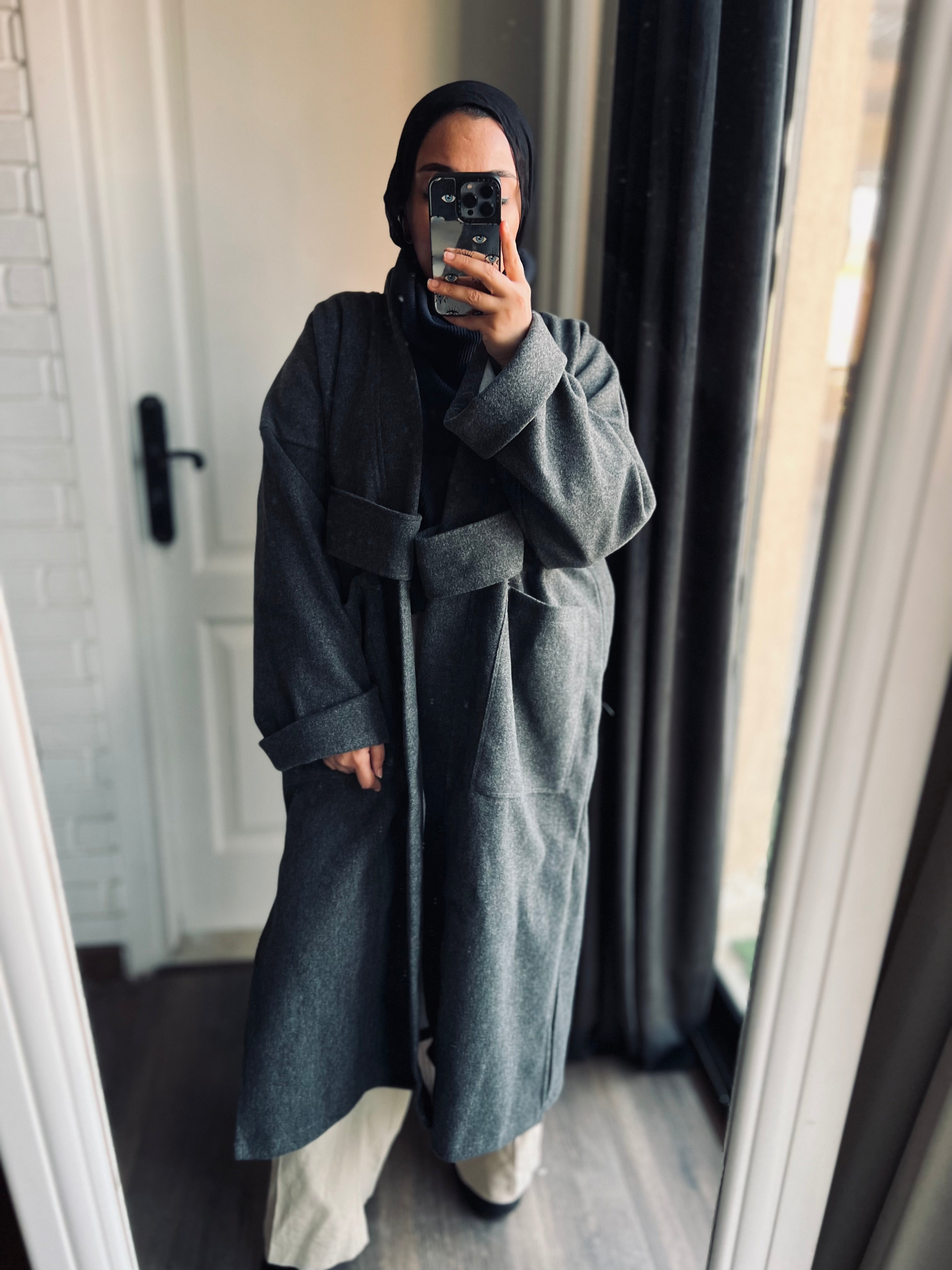 Woolen Coat in Gray