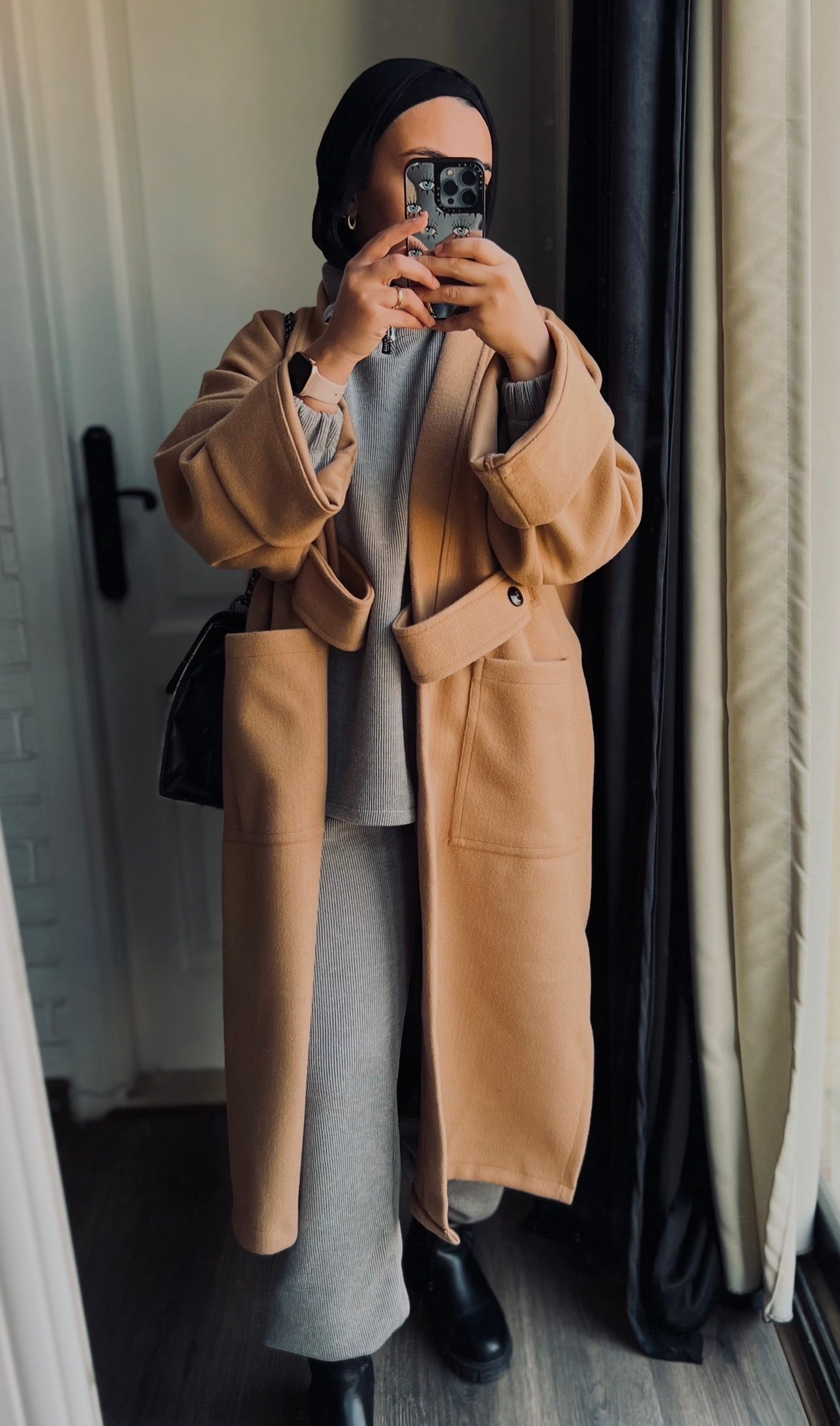 Woolen Coat in Beige