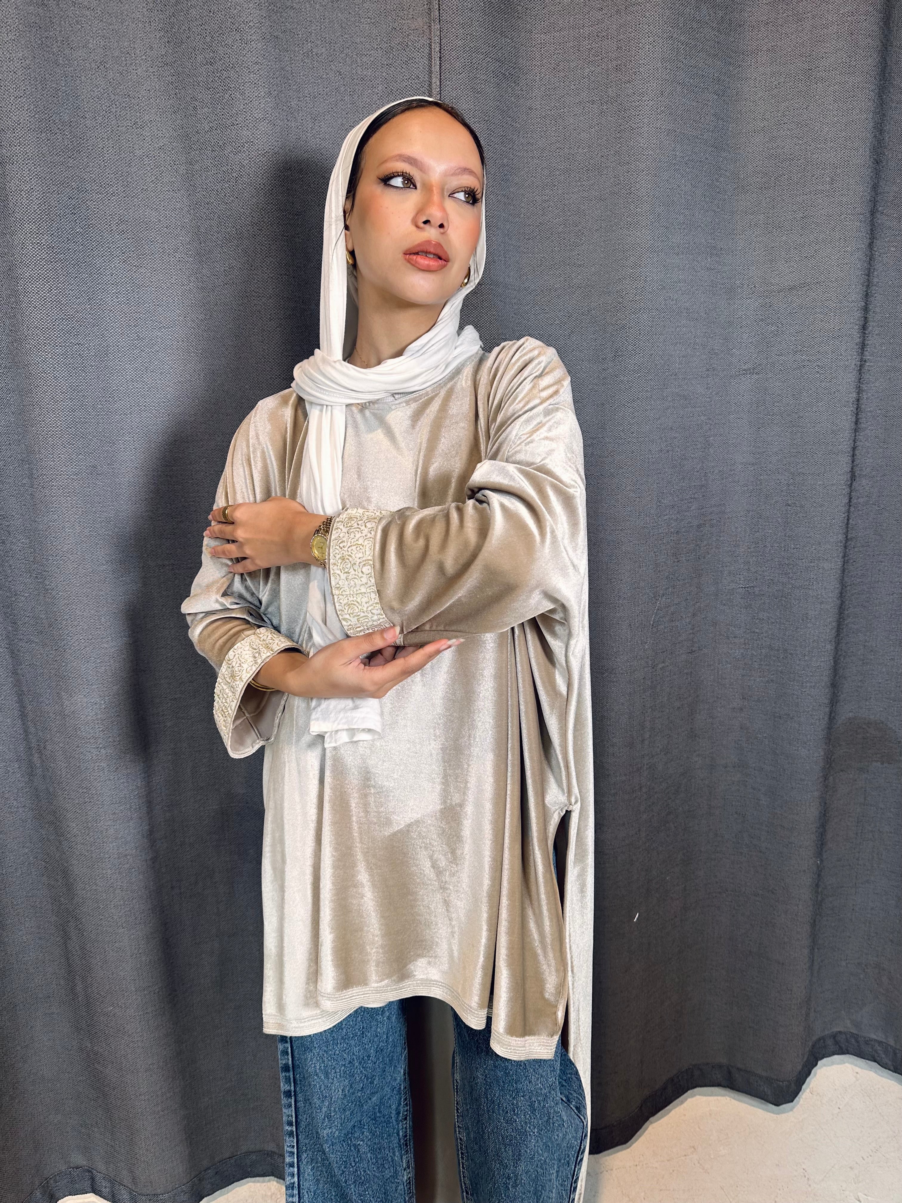 Velvet Arabic High-Low Tunic