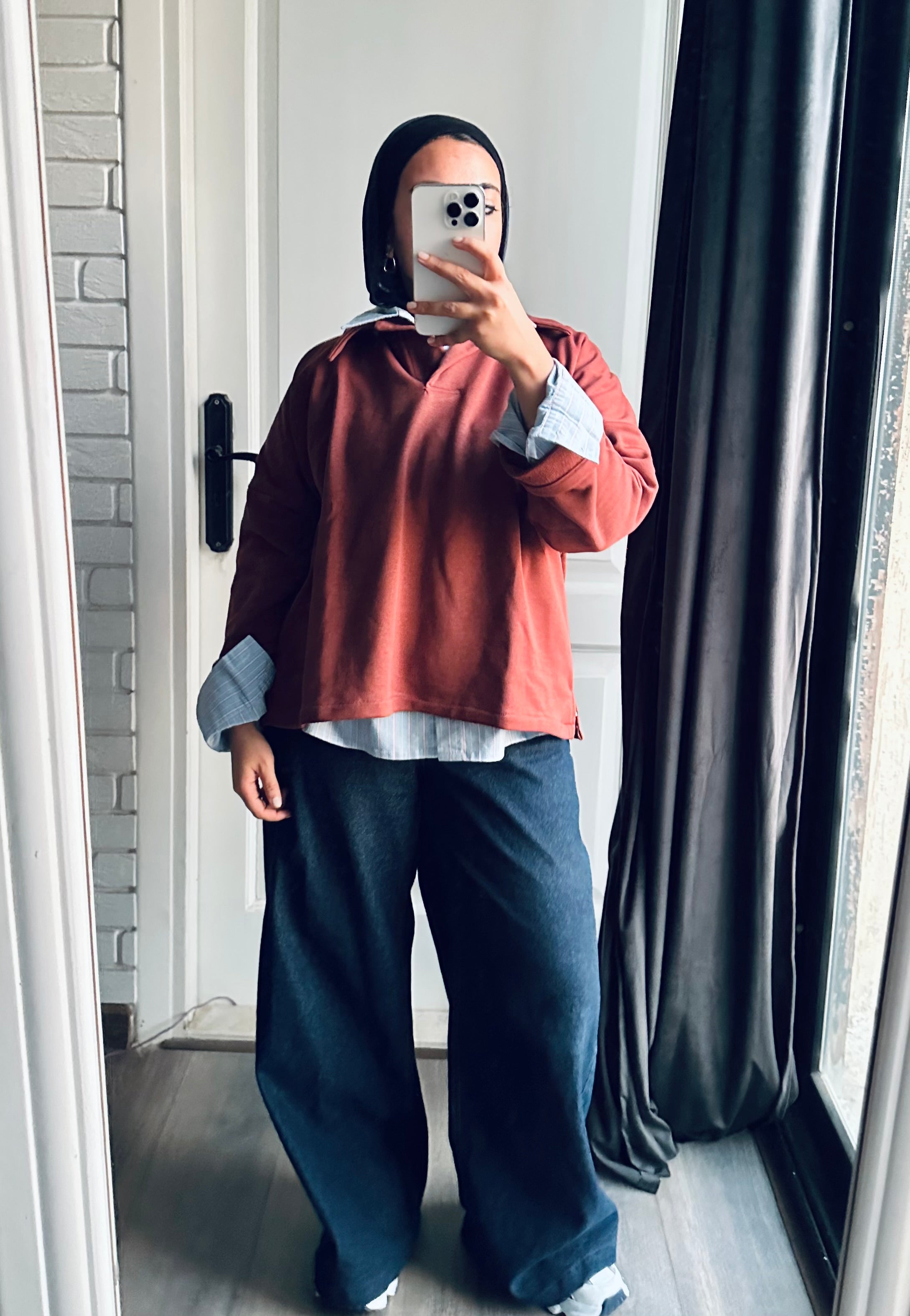 Polo Sweatshirt in Taube