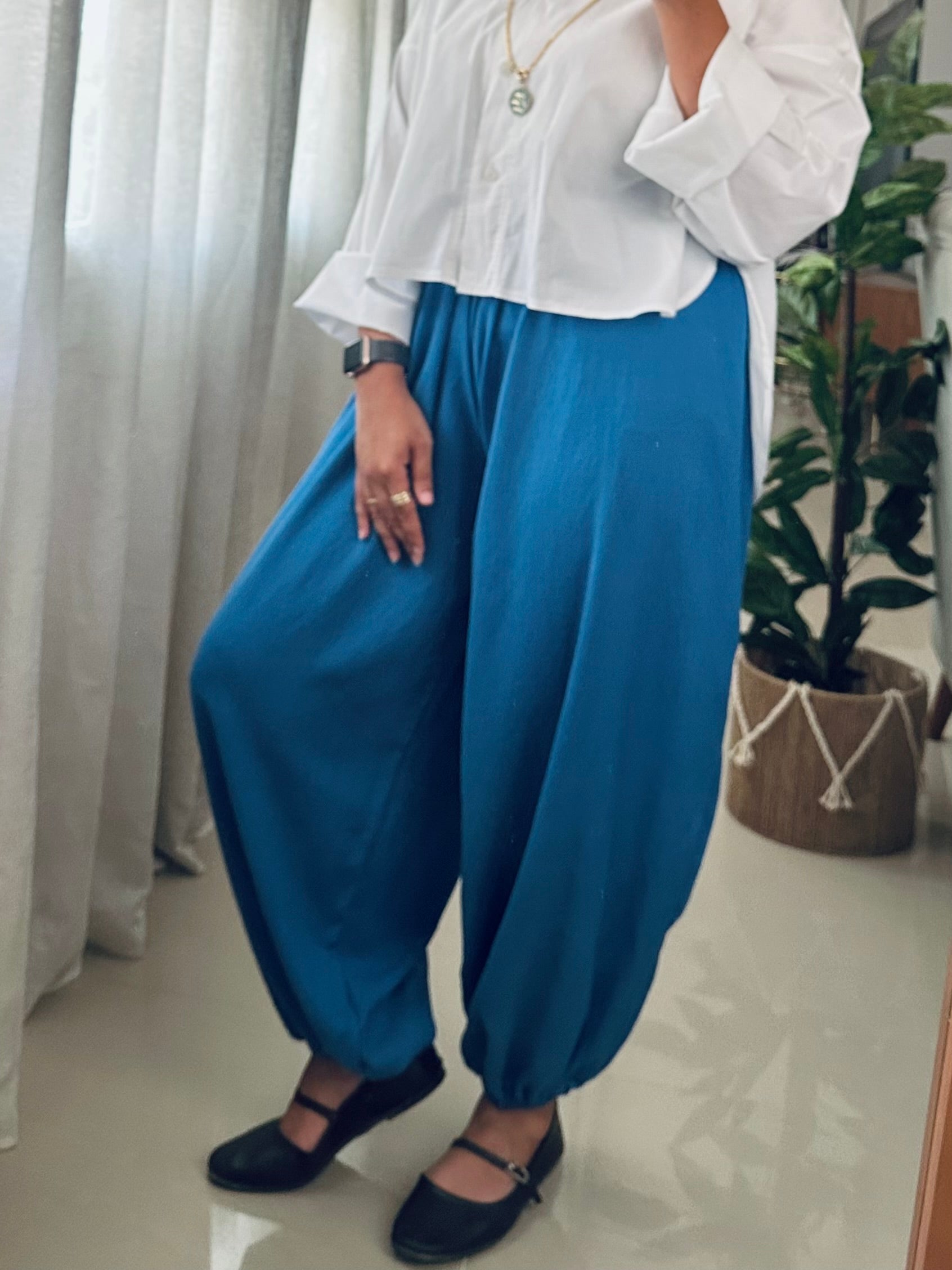 Balloon Pants in Blue Jeans