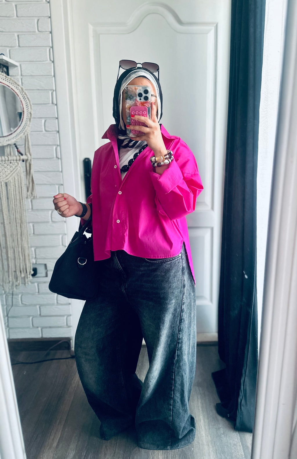 The Mini Shirt In Hot Pink