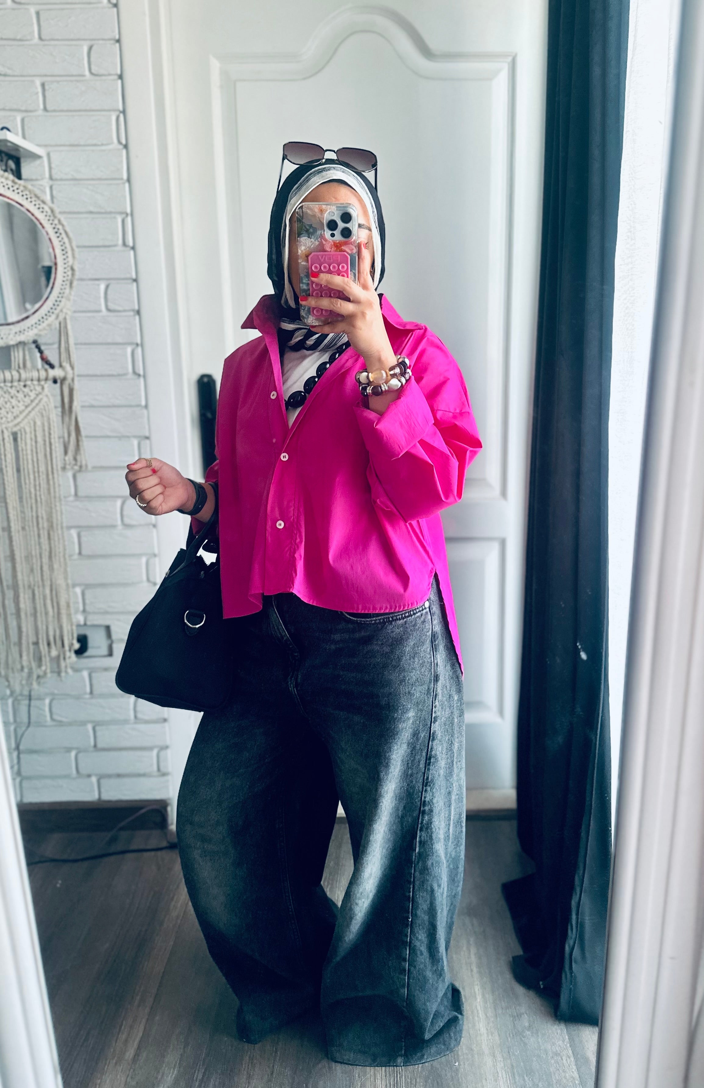 The Mini Shirt In Hot Pink