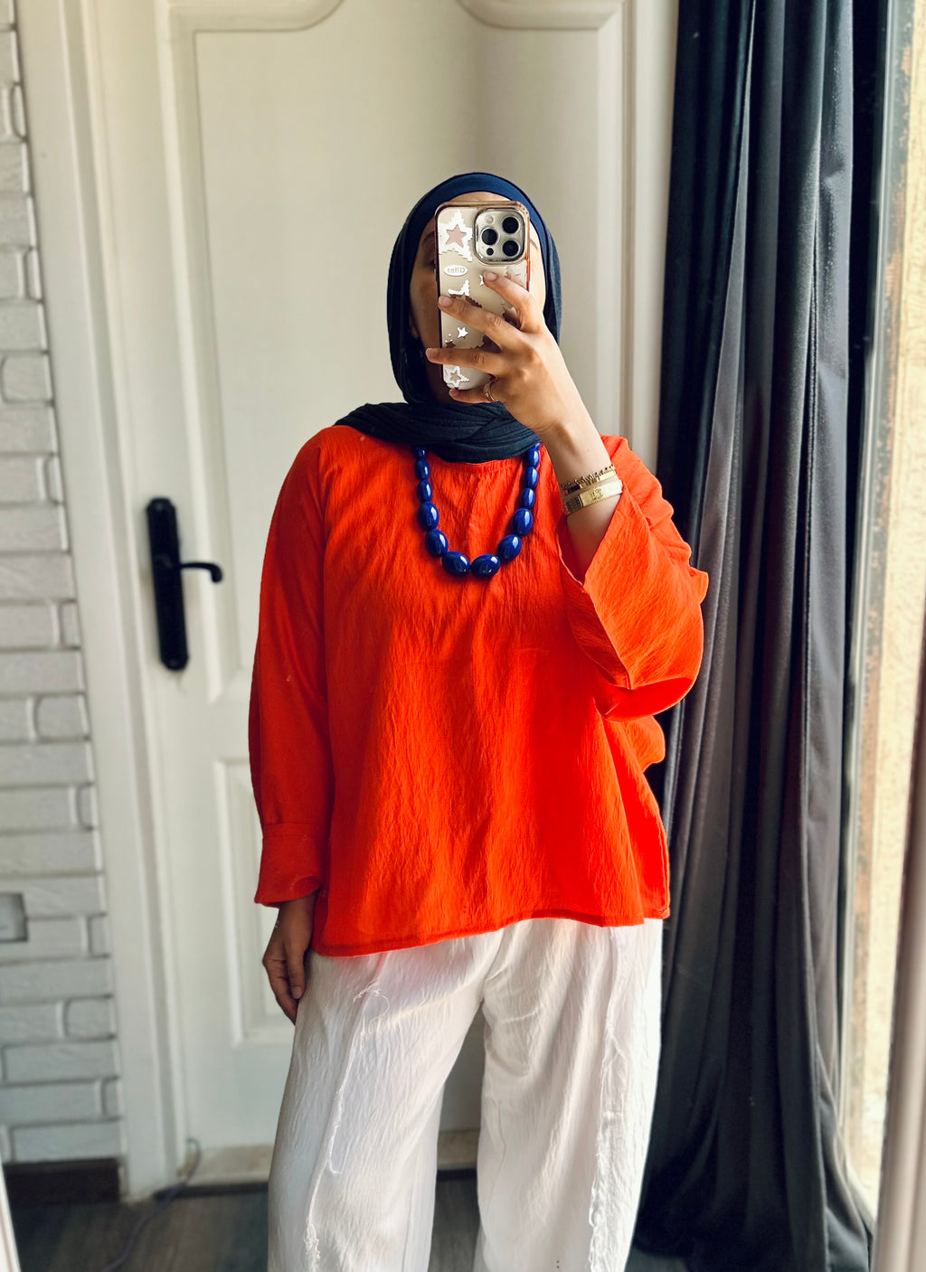 Fleuri Cropped Top in Orange