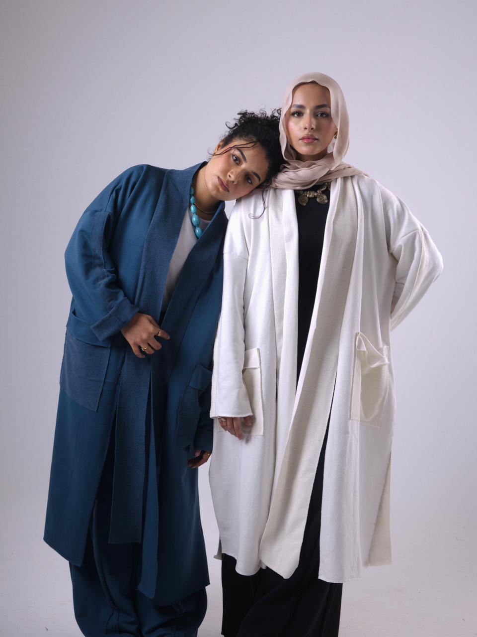 Long Melton Cardigan in White