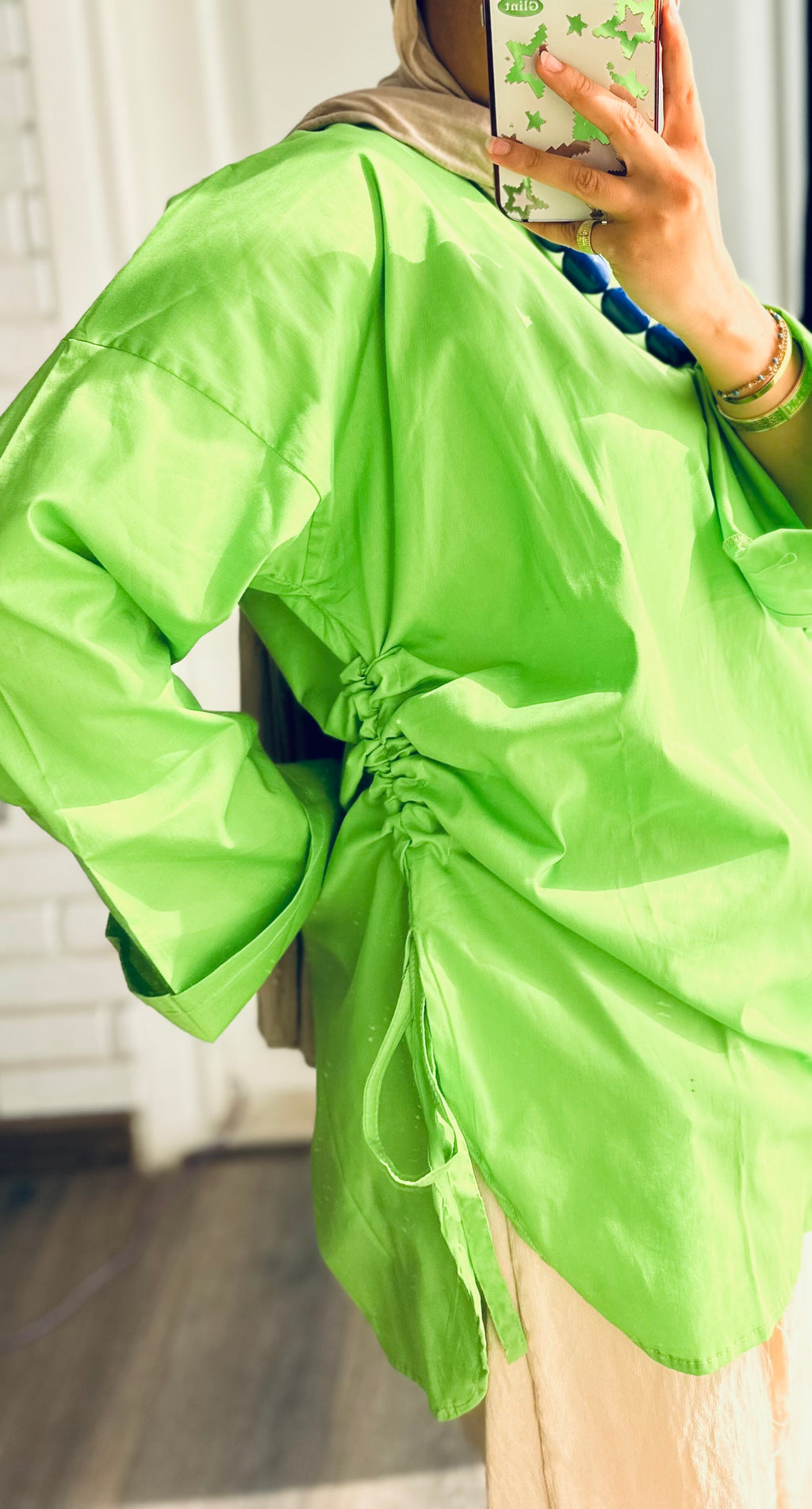 Kashkasha Blouse in Lime Green
