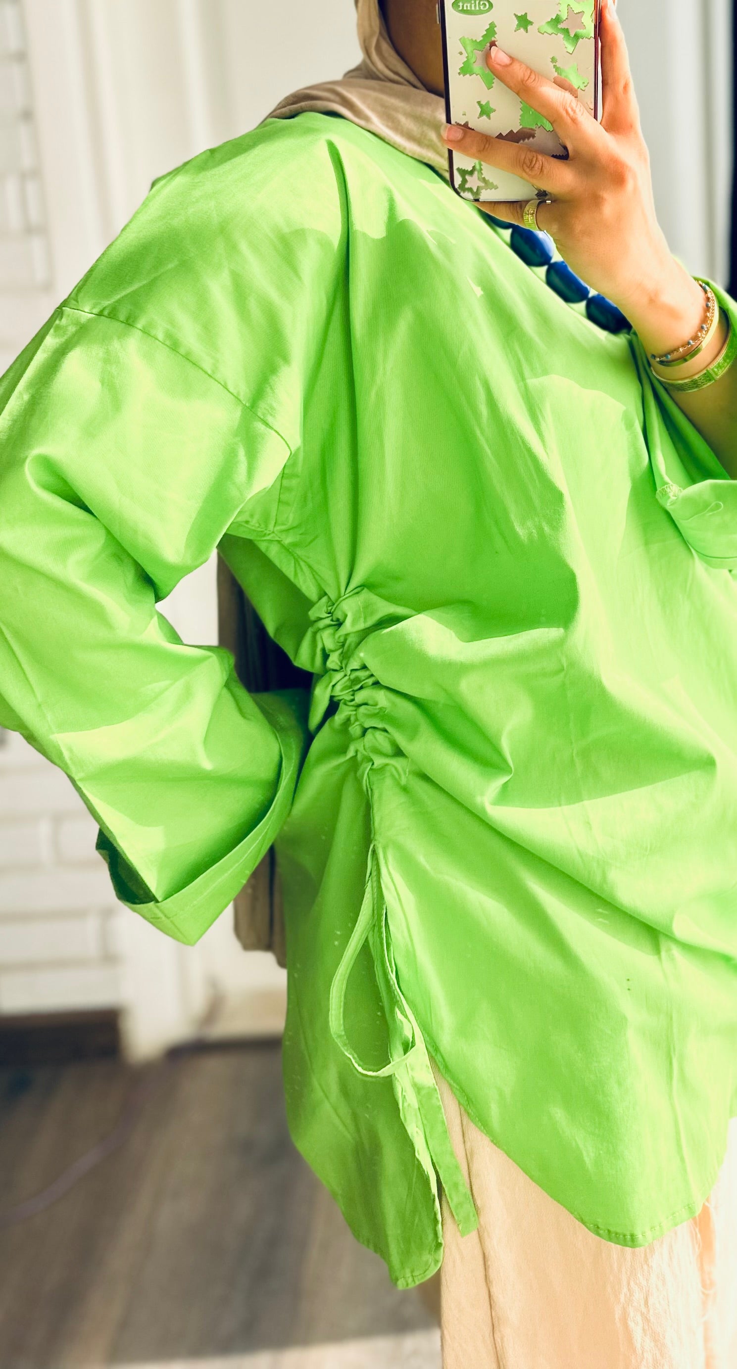 Kashkasha Blouse in Lime Green