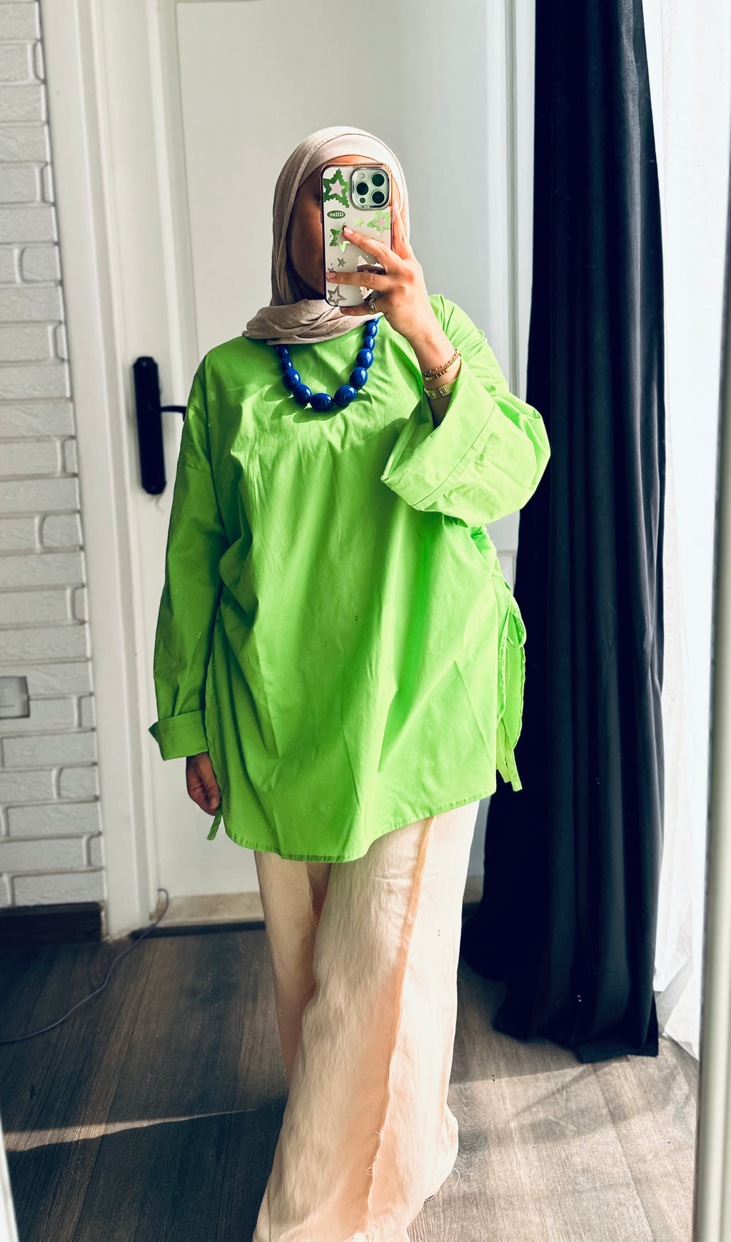 Kashkasha Blouse in Lime Green