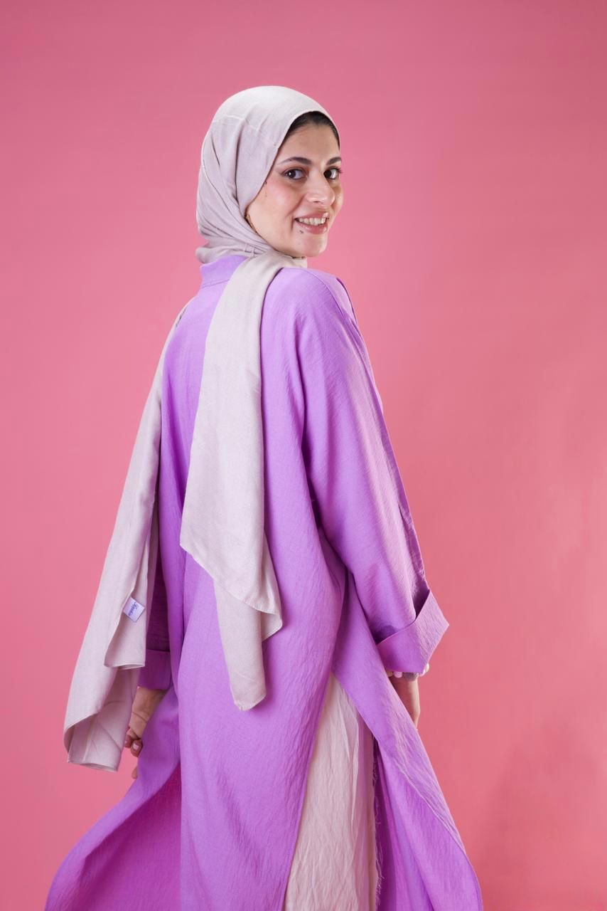 Slit Cut Long Shirt In Lavender
