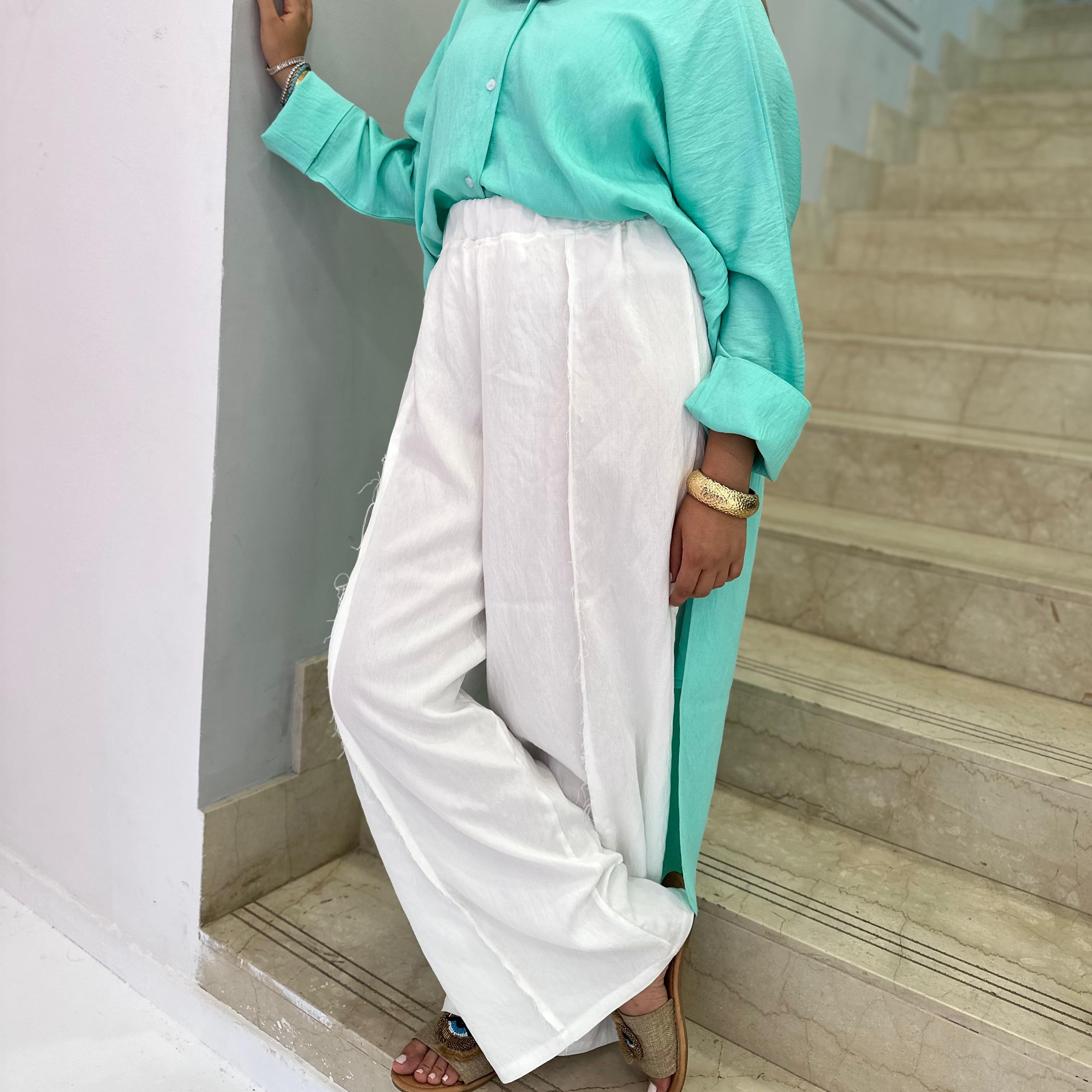 The Boho Pants In White