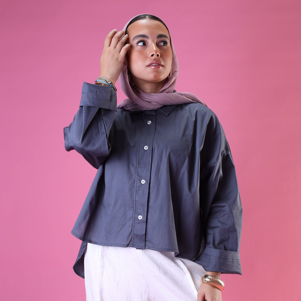 The Mini Shirt In Gray